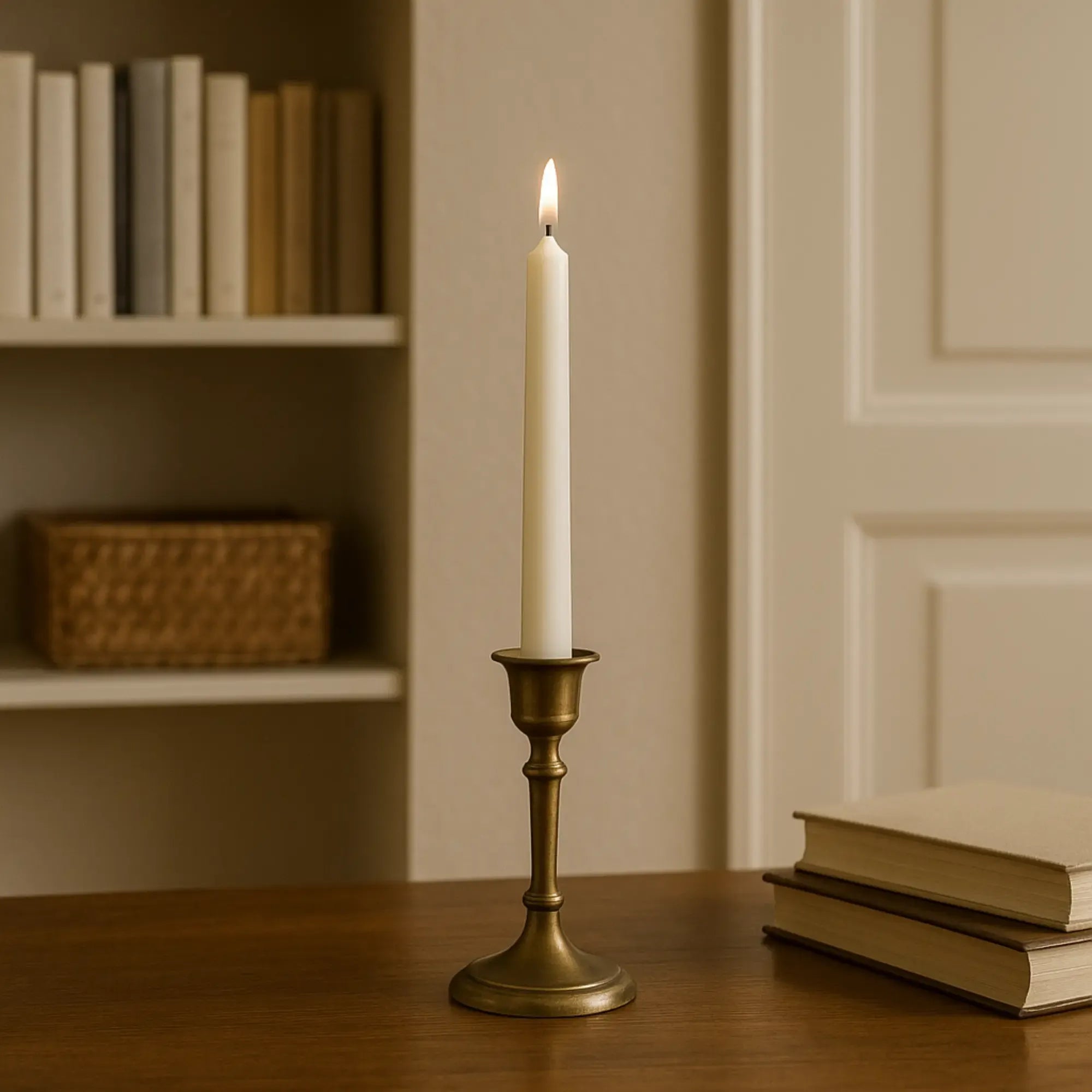 Kerze - Zeitloses Stablicht 3 Spitzkerzen SET Pur Blanc Candela Classique Default Title