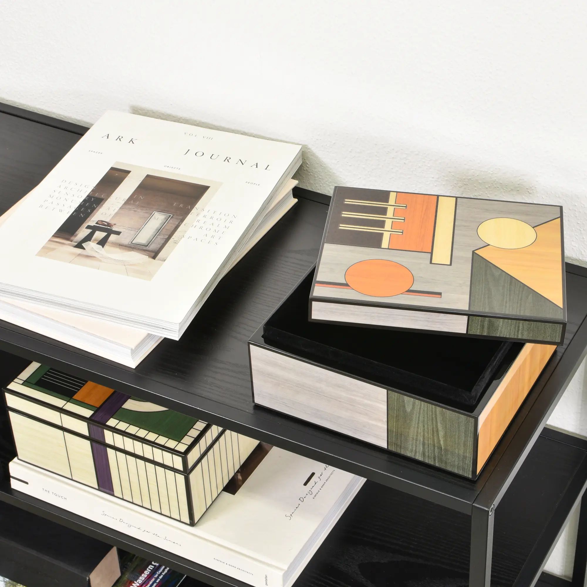 Schmuckbox - Art-Deco-Schmuckkästchen – Edelholz-Intarsien Accessoire-Box – Schmuckdose Orfeo Nan