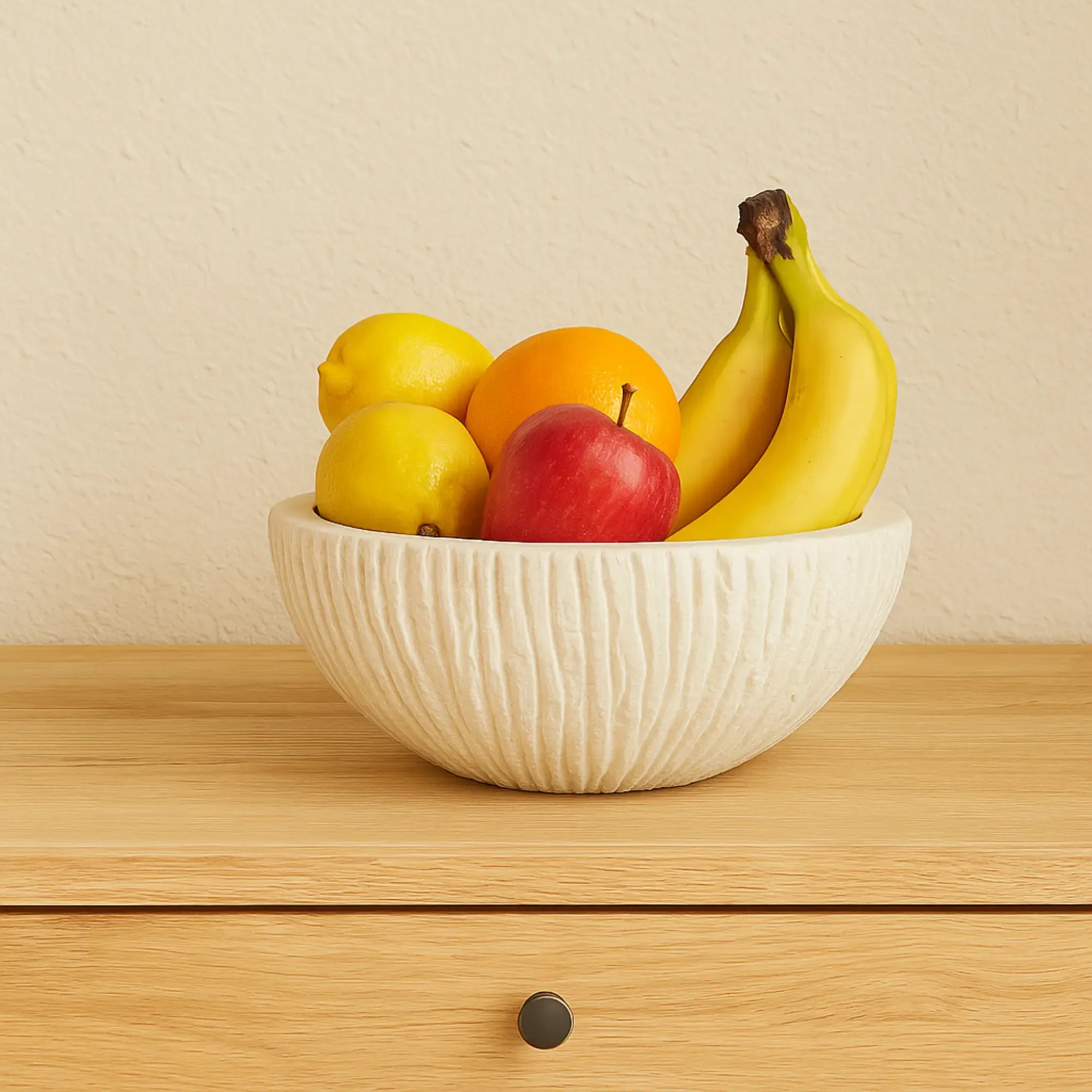 Servierschale - Relief Design 20cm - Schöne runde Obstschale Afina