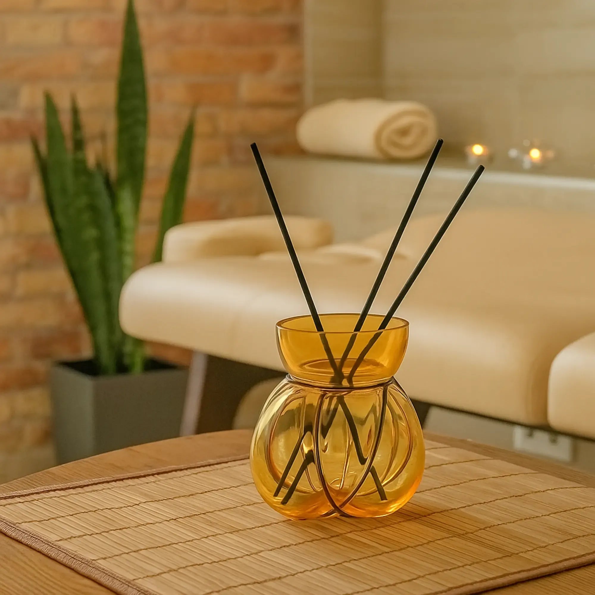 Aromavase - mit 3 Duftstäbchen - Duftvase dekorative Glasvase Klafs Default Title