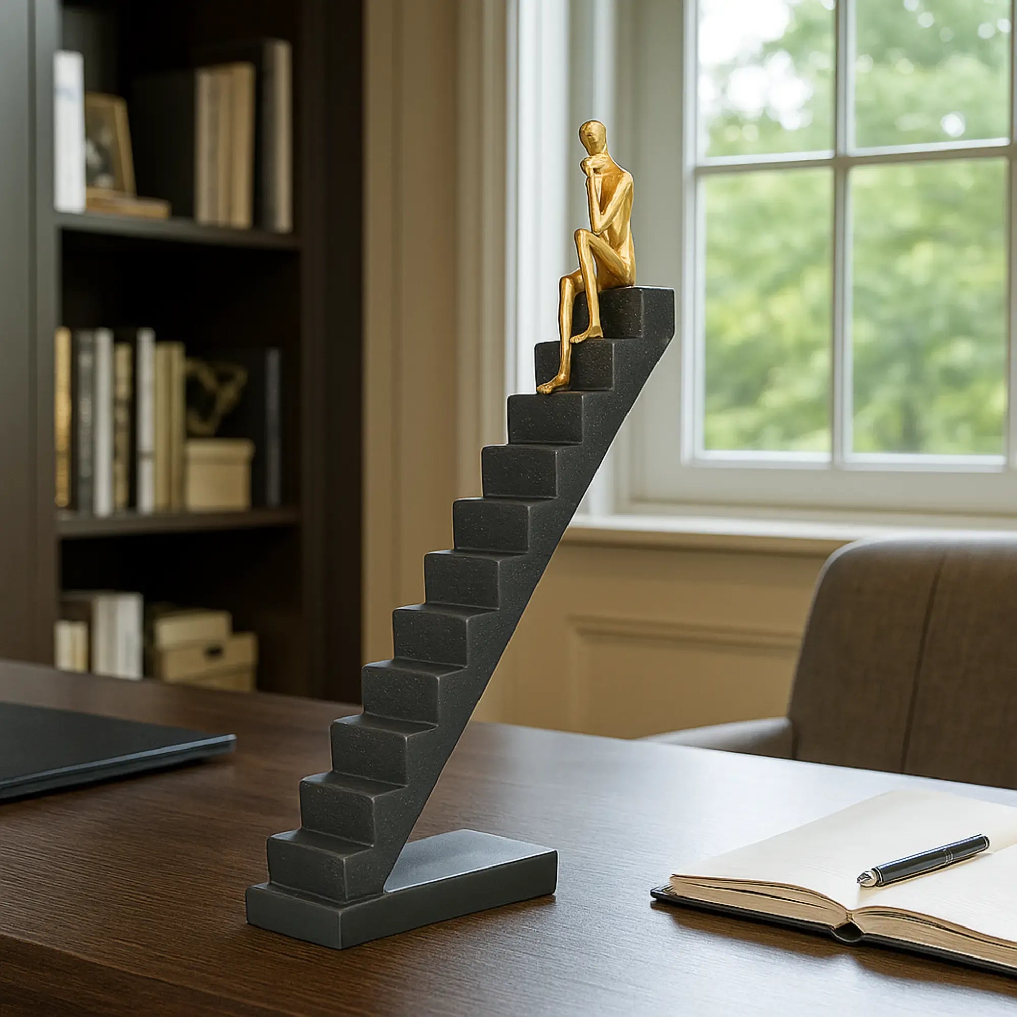 Dekofigur - Skulptur Symbolische Treppen-Inszenierung Scala Cogitans Nan