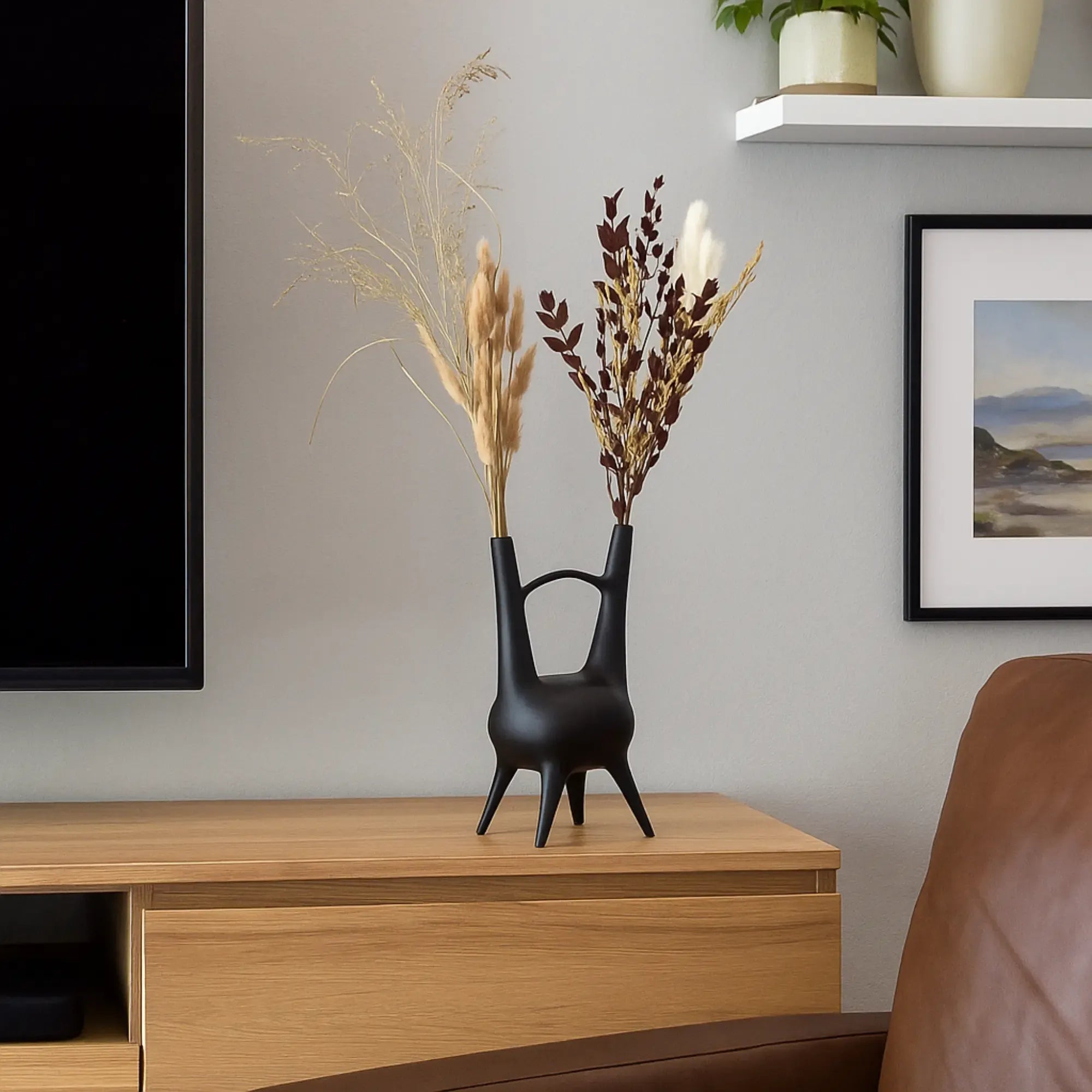 Dekorative-Vase - mit zwei Öffnungen - Vase Langstielige Blumen Bosfor Default Title