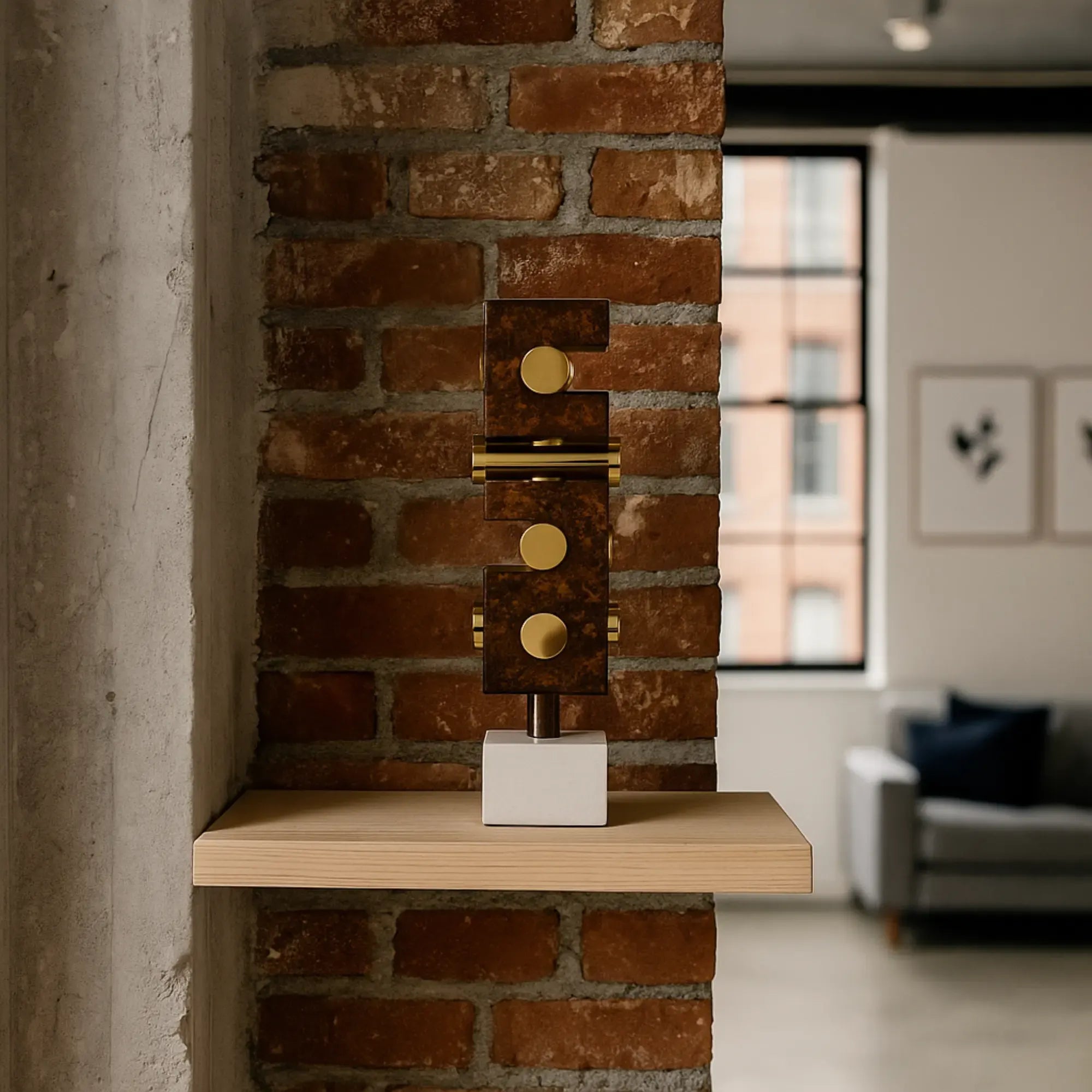 Skulptur - mit Goldakzenten - Designobjekt edle Dekoration Skulptur Seguro Default Title