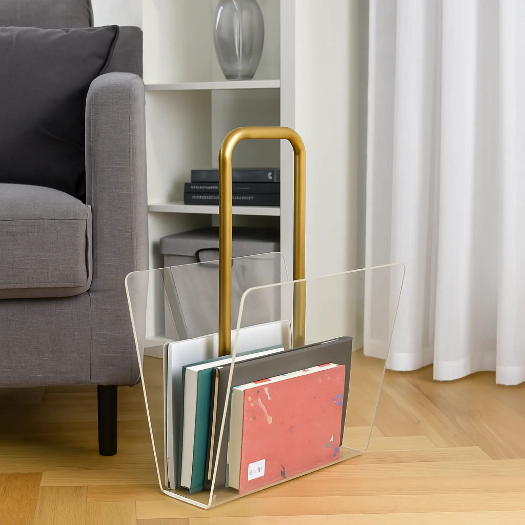 Zeitungsständer - Tragbar - Magazin- und Zeitschriftenhalter Belleza Gold