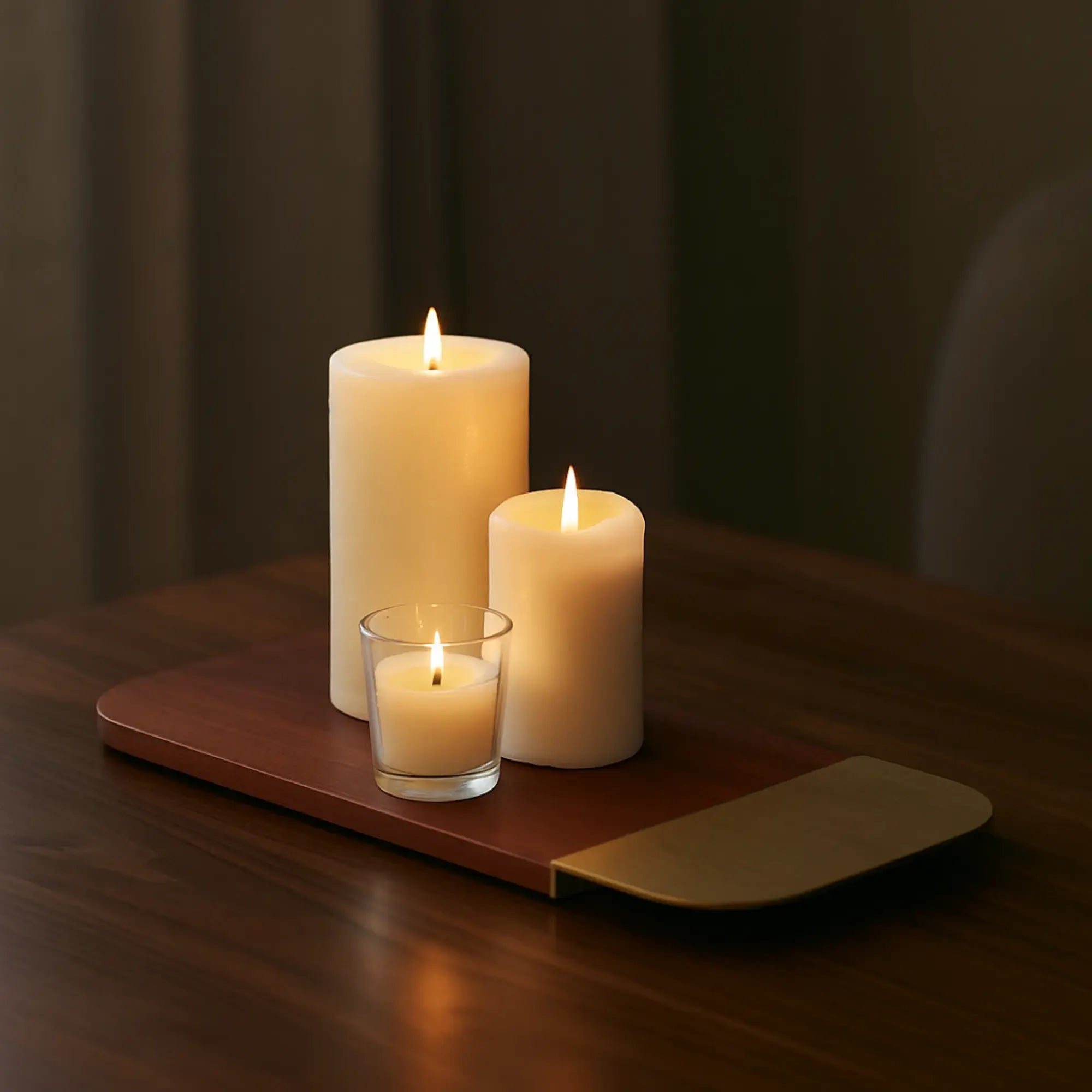 Tablett - Holztablett mit Edelstahlgriff - Edles Servier-Plateau Walnuss Aurum Noce Default Title