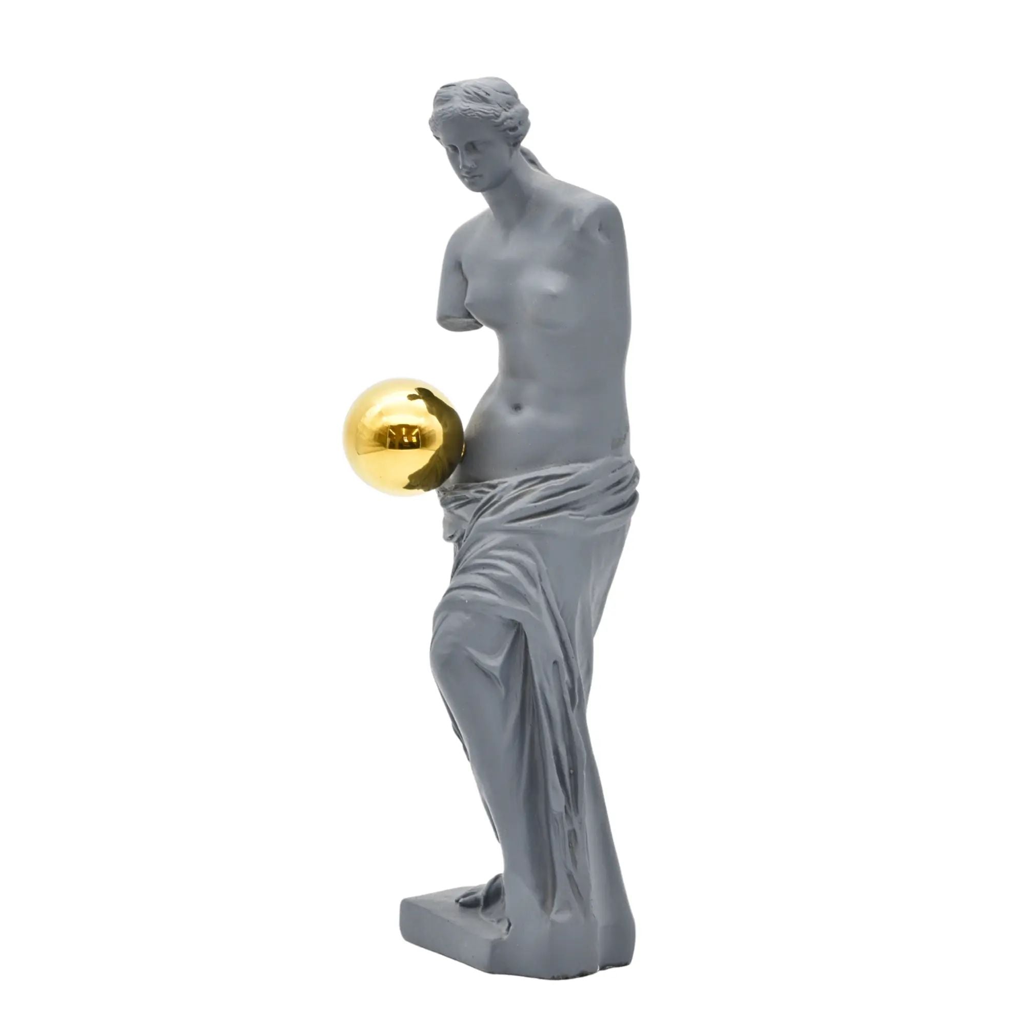 Dekofigur - Skulptur Klassische Büste mit goldener Sphäre Venus Aurea Default Title
