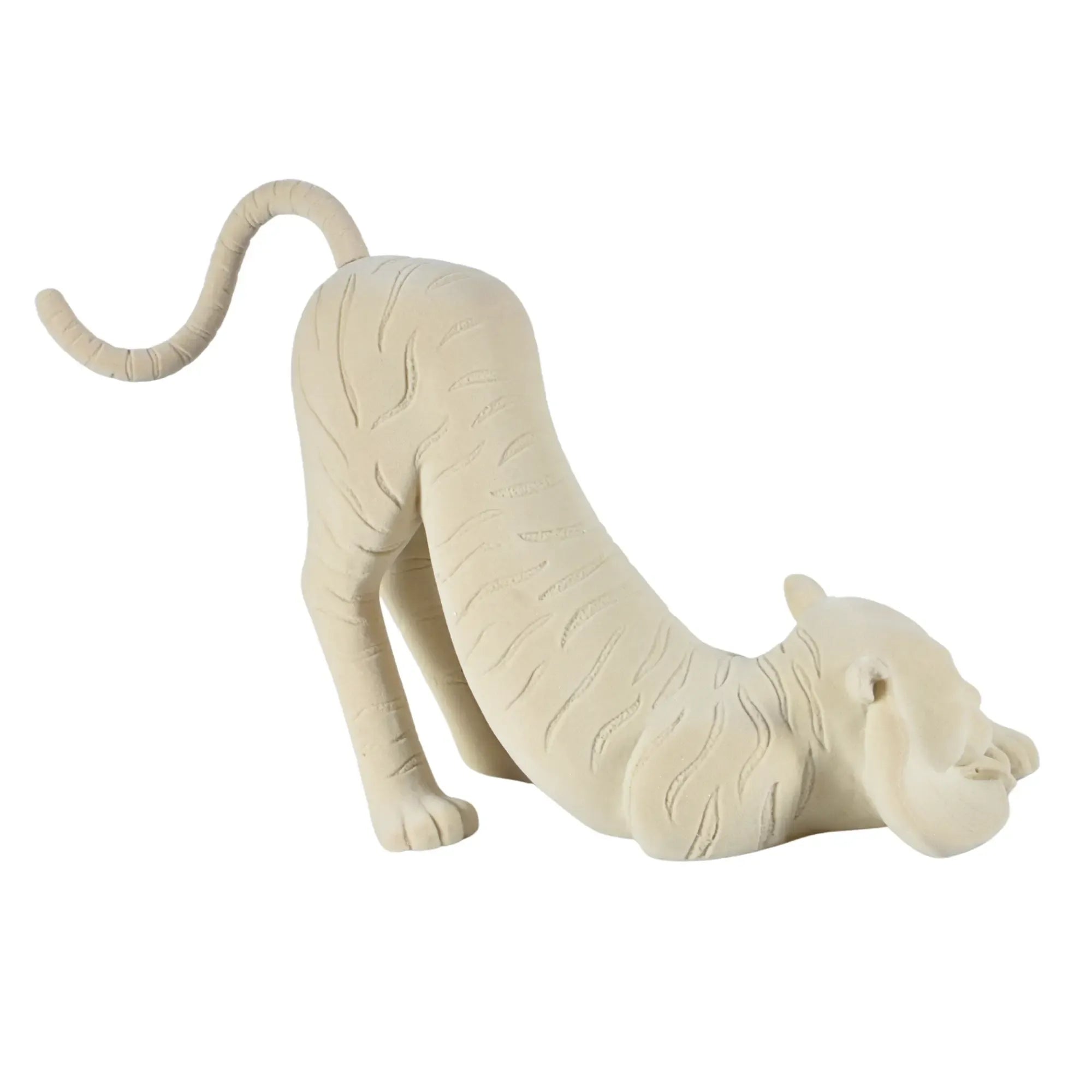 Samtfigur - beflockt - Deko- Designobjekt Figur aus Samt Tiger Sereno