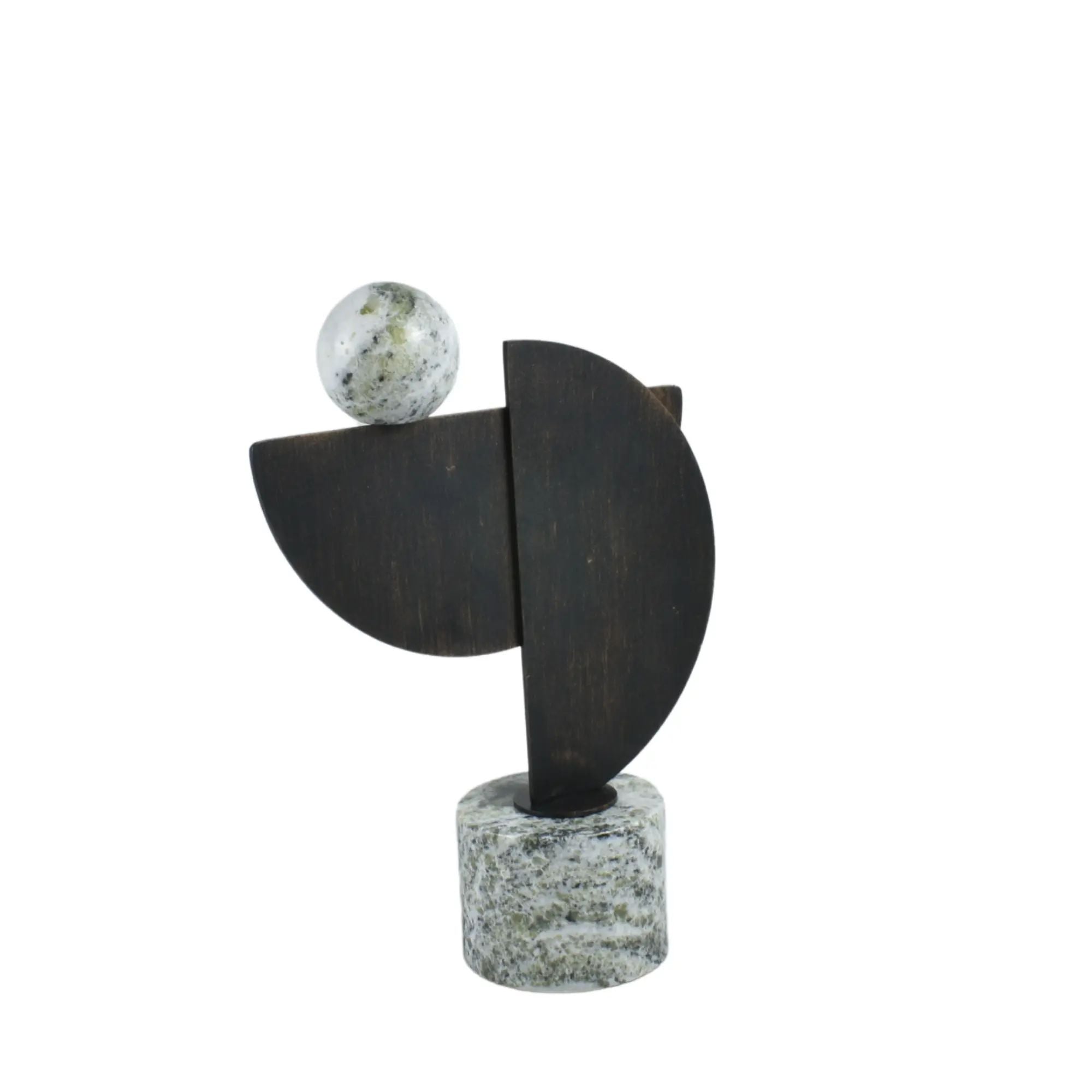 Dekoobjekt - geometirsch - Design Skulptur für Wohnzimmer Regal-Deko Géométrique Bronze Default Title
