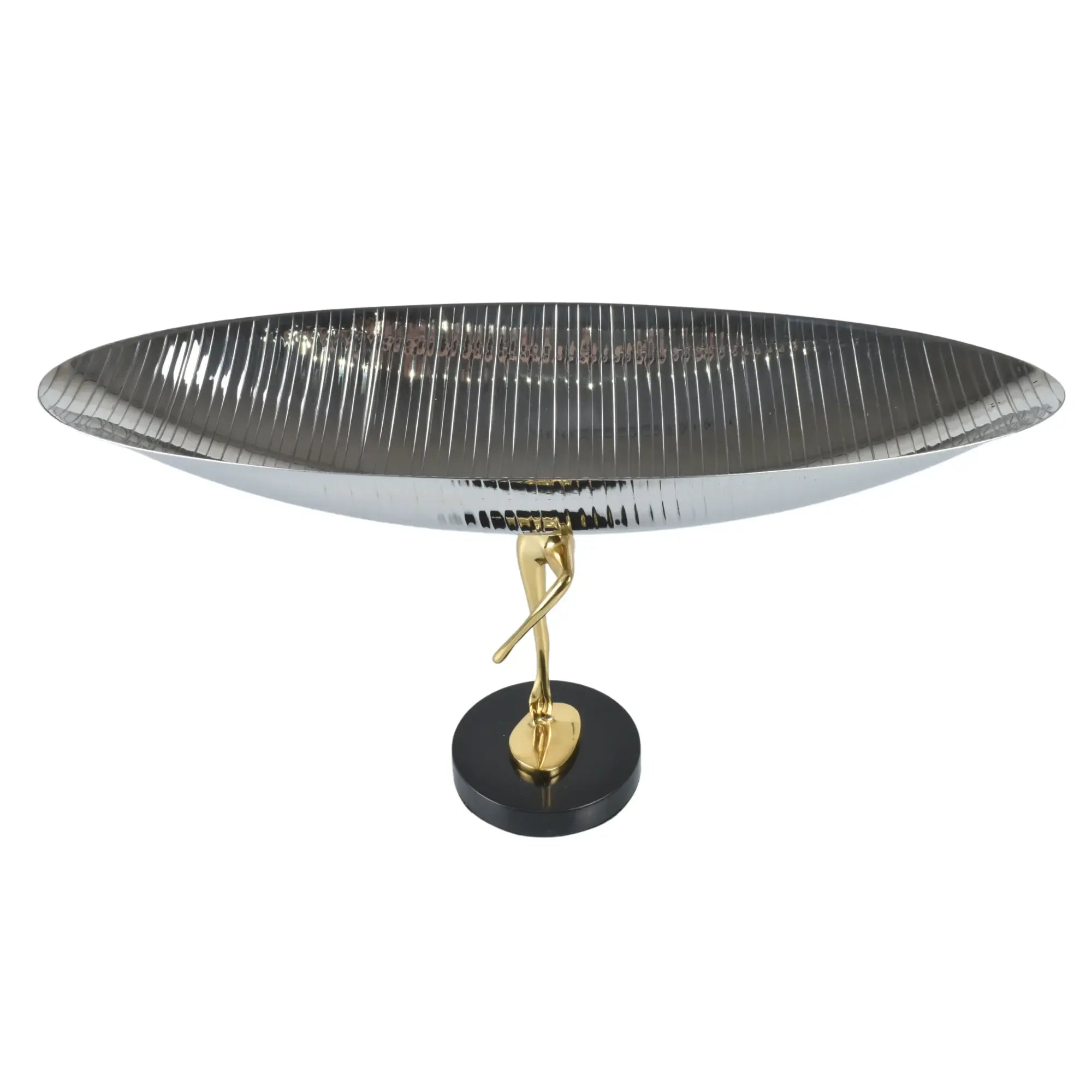 Messingschale - auf Goldfuß - Designer - Dekoschale auf Damenbeinen Eterna Grace