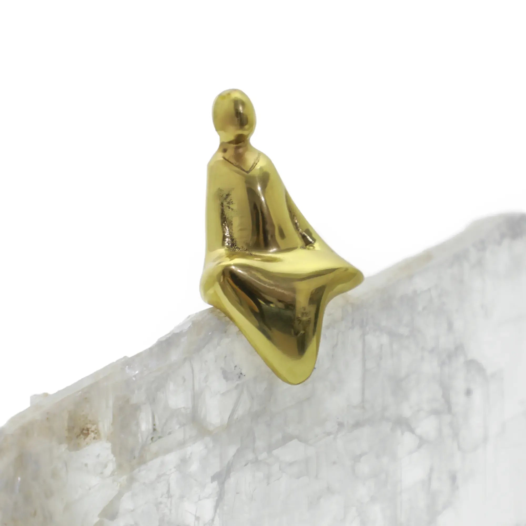 Dekofigur - alabasterähnlich - Deko-Objekt mit Meditationsfigur Berg Default Title