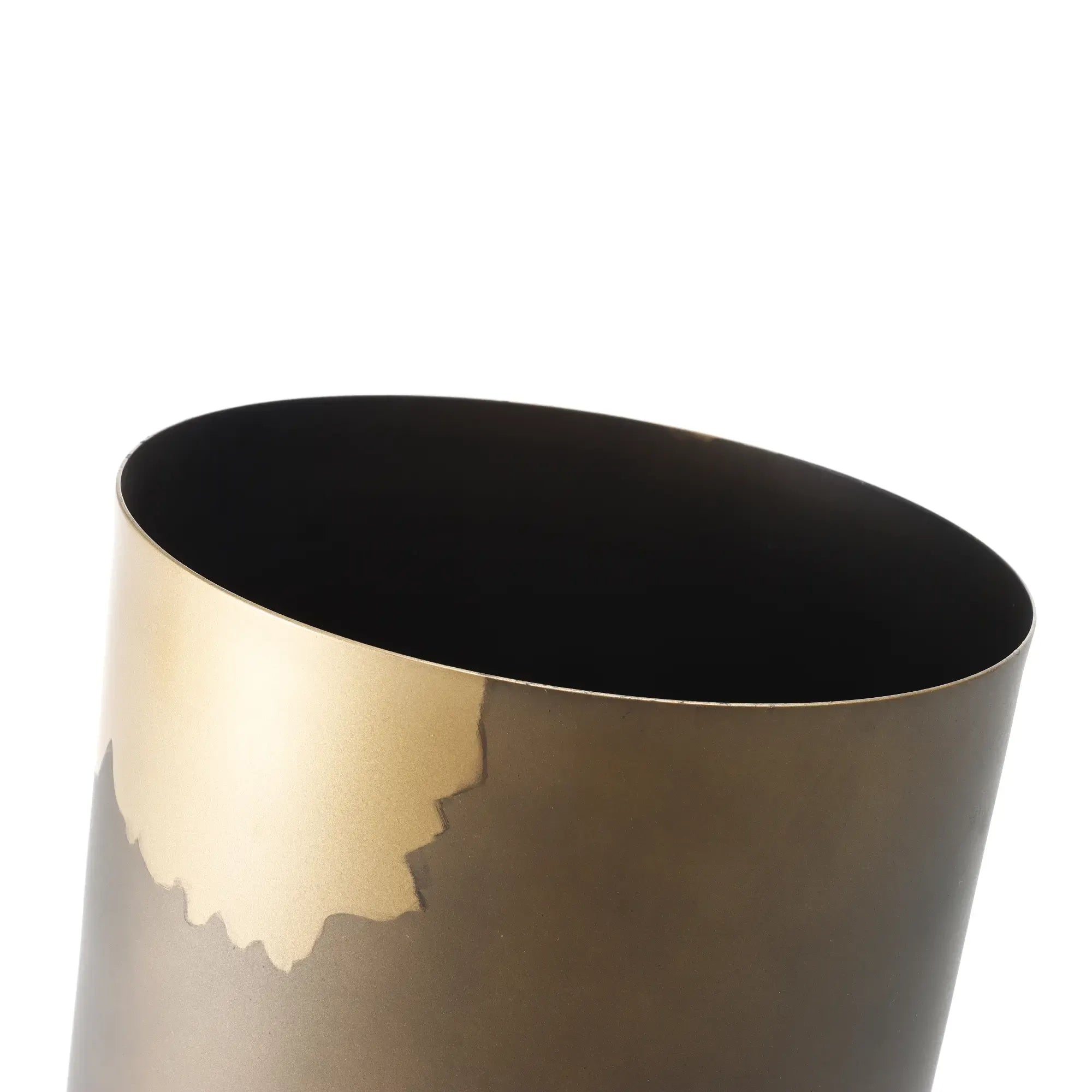 Vase - mit Travertinsockel - Bronze Standvase Design Tischdeko Vase Romano