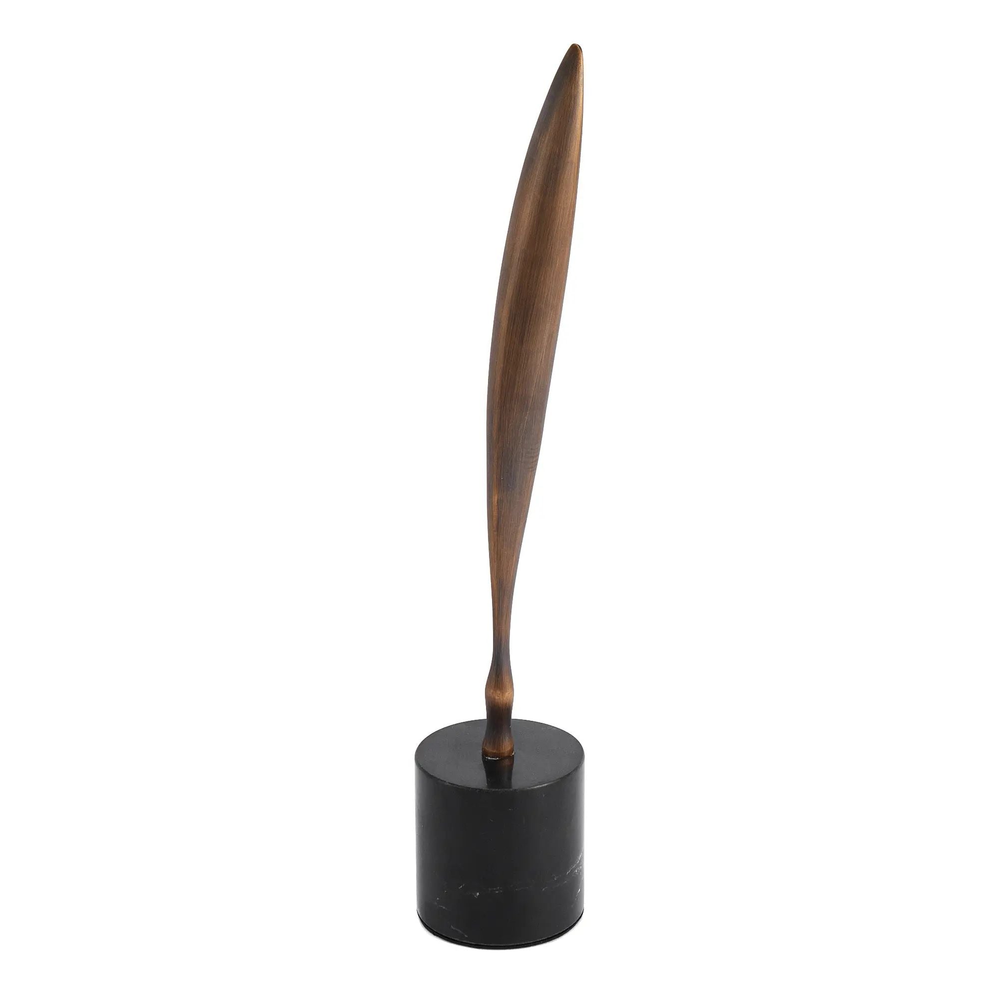 Dekoobjekt - Federform - Edle Messing Tischdeko Dekoskulptur Elegance Sculpt Default Title