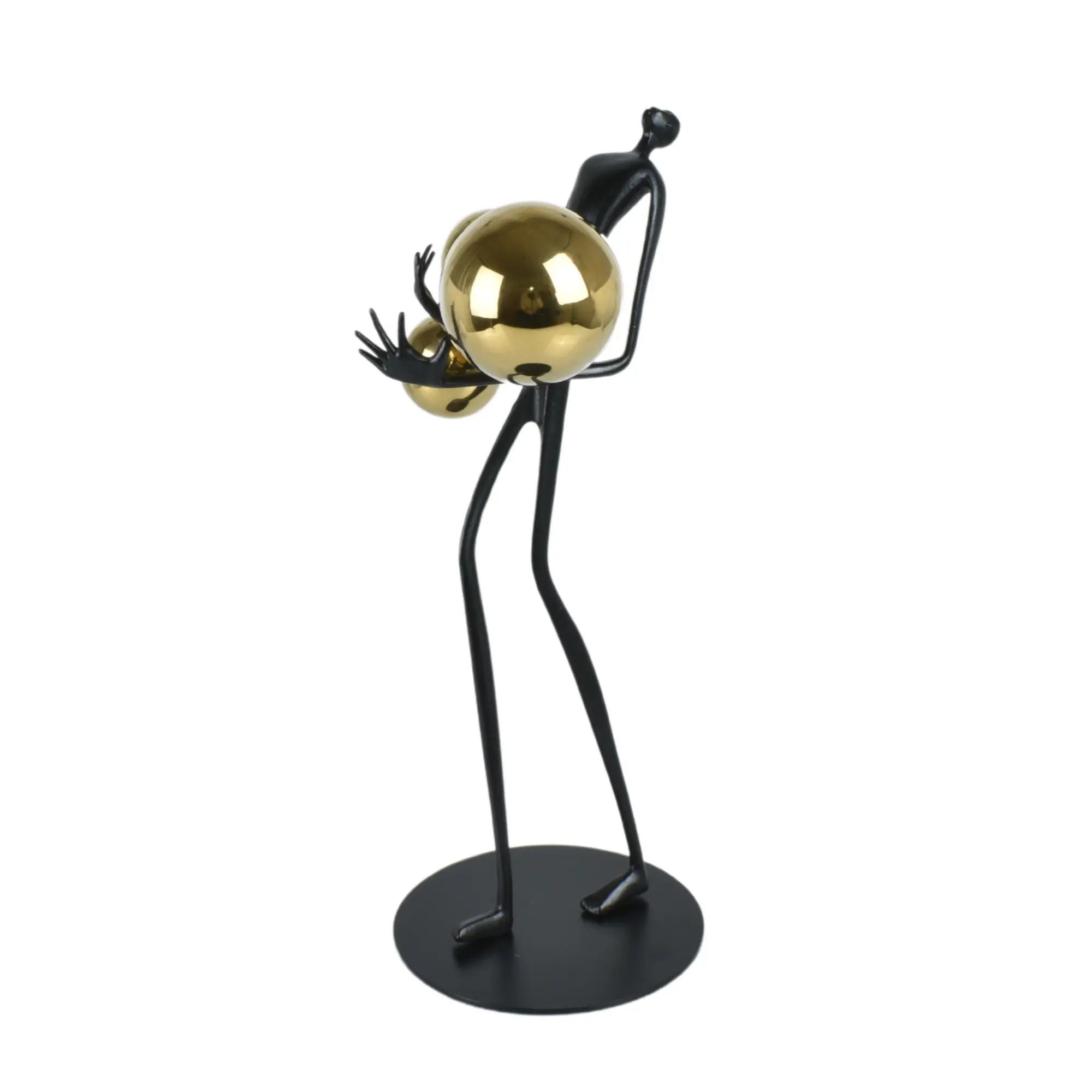 Dekofigur - mit Goldkugeln - Dekoskulptur Menschfigur Jongleur Default Title