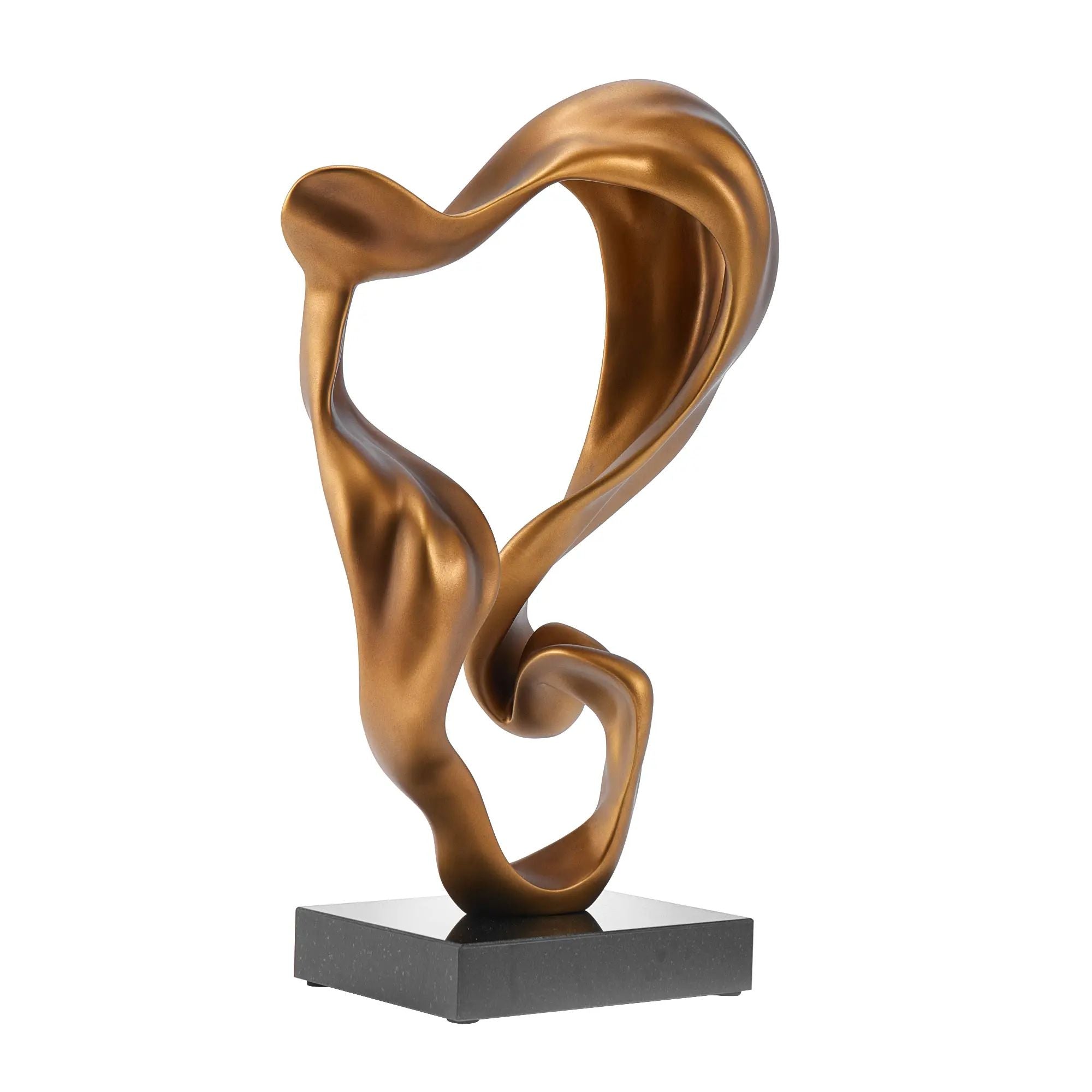 Dekoskulptur - bronzeoptik auf Gestell - Abstrakes Deko-Objekt Kunstfigur Fluido Antico Default Title
