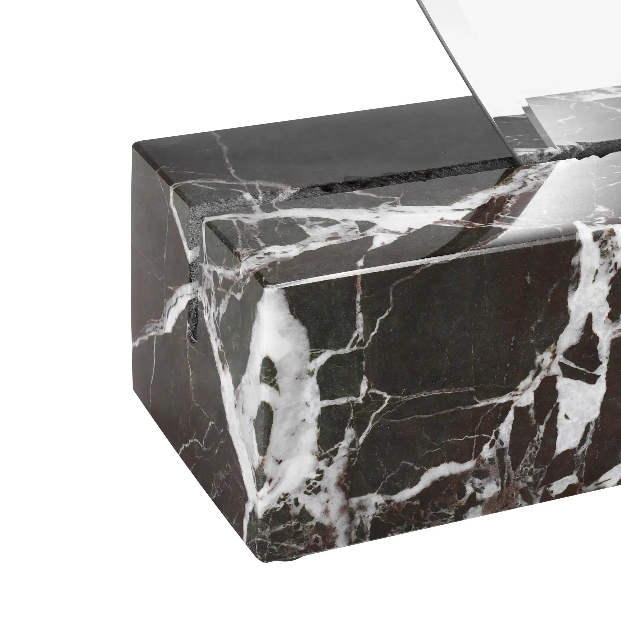 Tischspiegel - mit Marmorständer - Designer Deko-Spiegel edles Schminkspiegel Wave Reflection