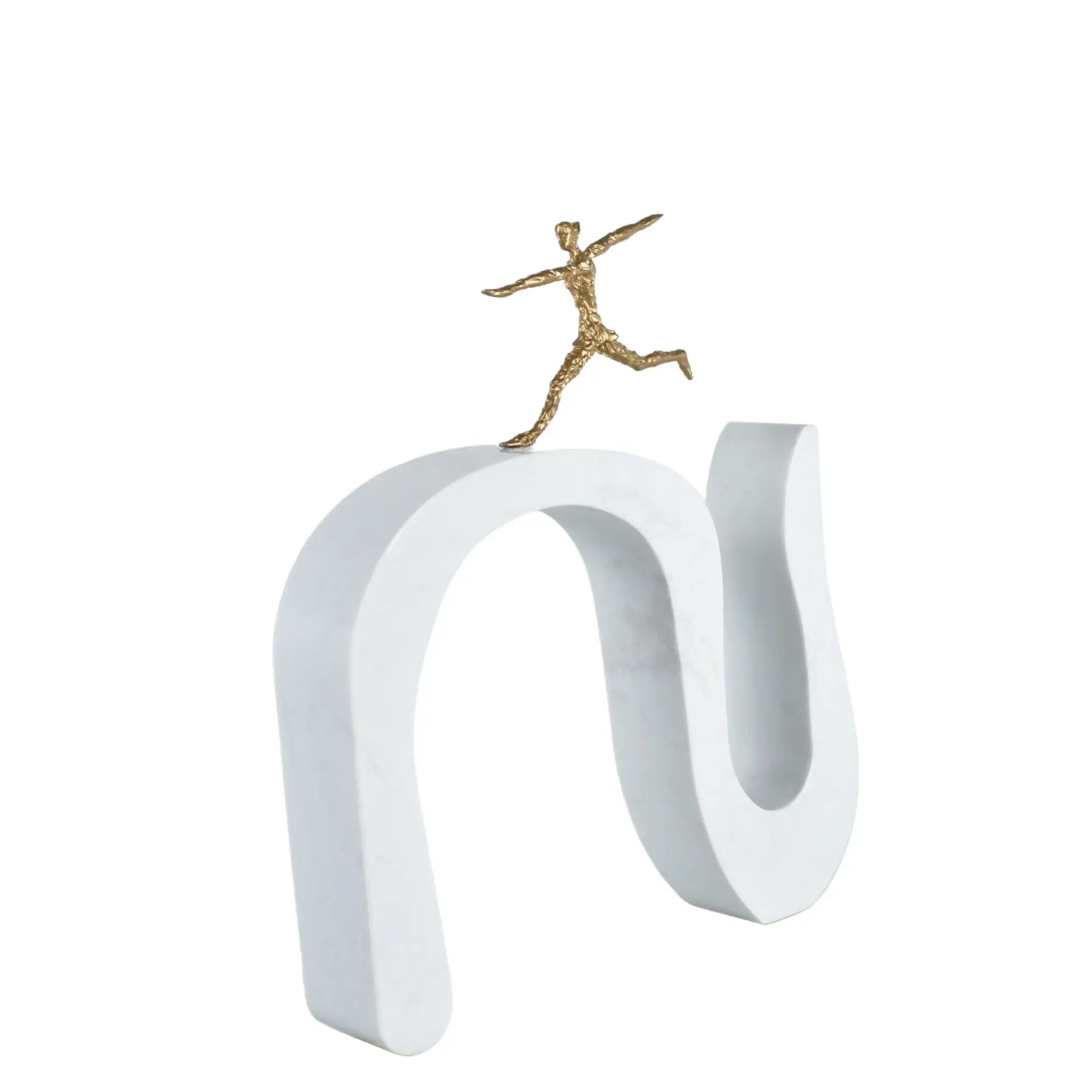 Dekofigur - Gold auf Marmor - Dekoskulptur Sportlerfigur Veloce Default Title