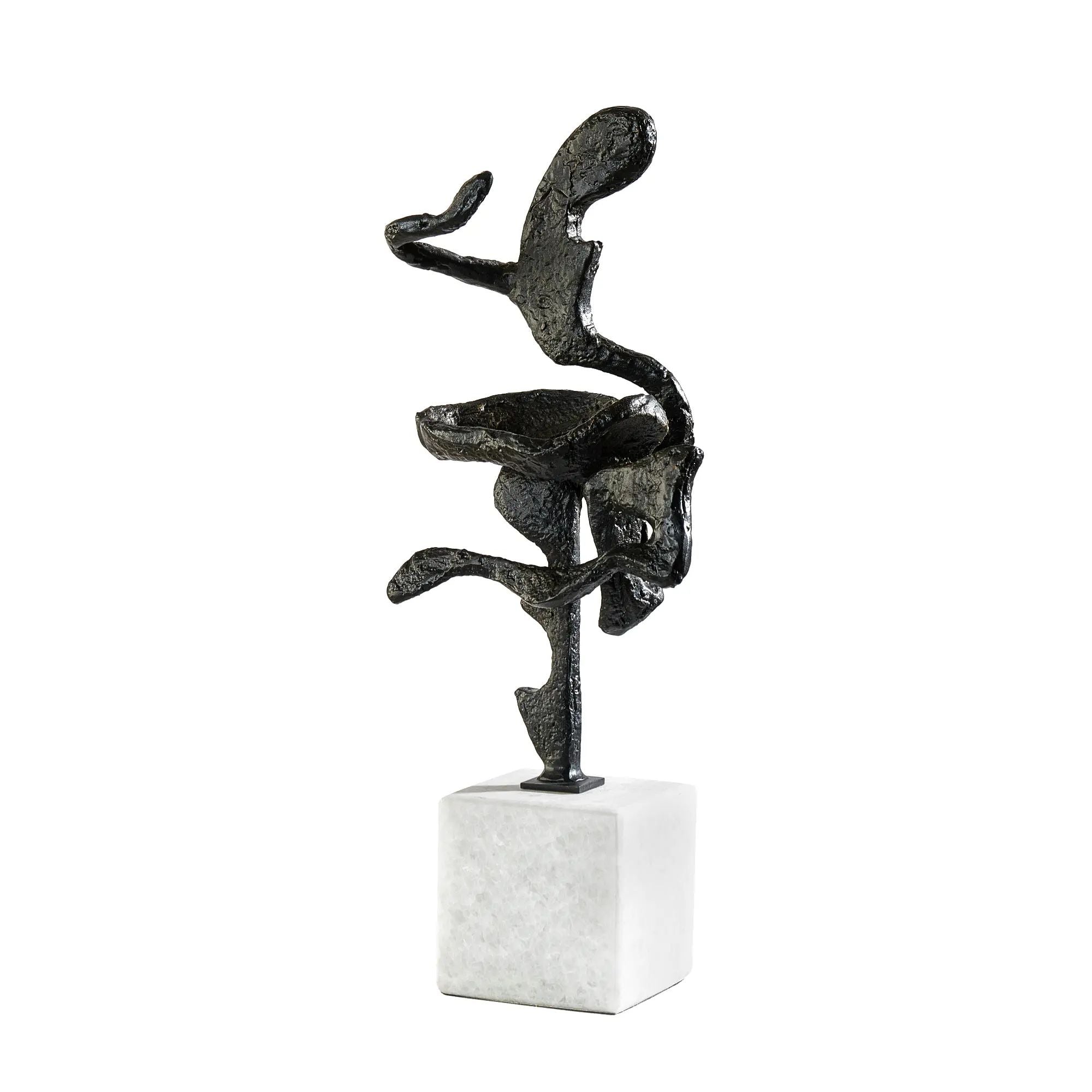 Salsafigur - auf Marmorfuß - Deko-Objekt edle Stahlskulptur Salsa Default Title