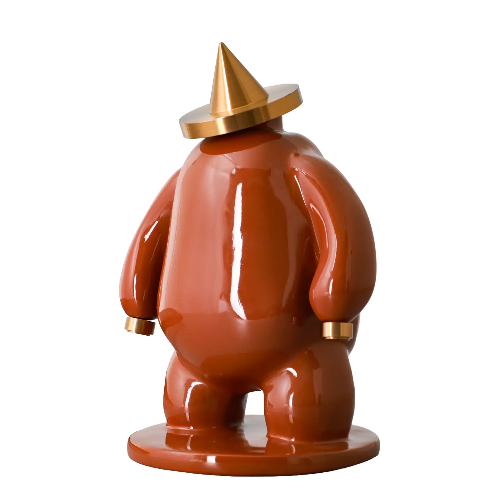 Dekofigur - Designer Pop-Art Skulptur - Skulptur Verspieltes Pop-Design Orbis Aurum Orange