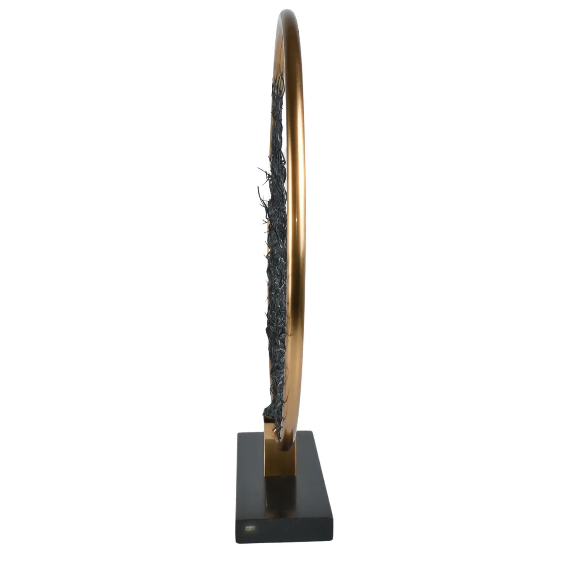 Dekoobjekt - Rund auf Marmorfuß - Edle Deko- Baumskulptur Goldring Zauberbaum Default Title