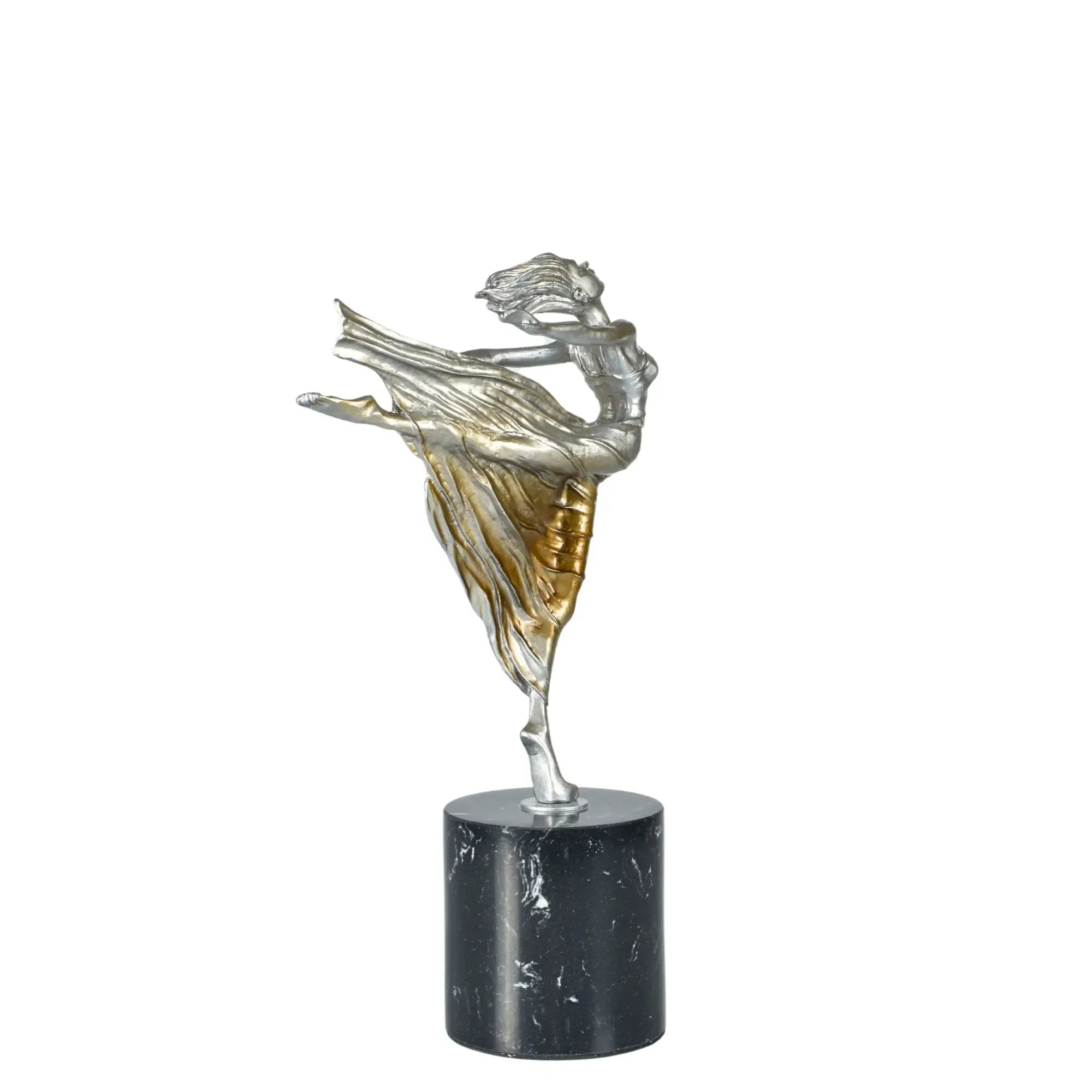 Dekofigur - Elegante Skulptur Schwebende Tanzsilhouette Danza Aurea a