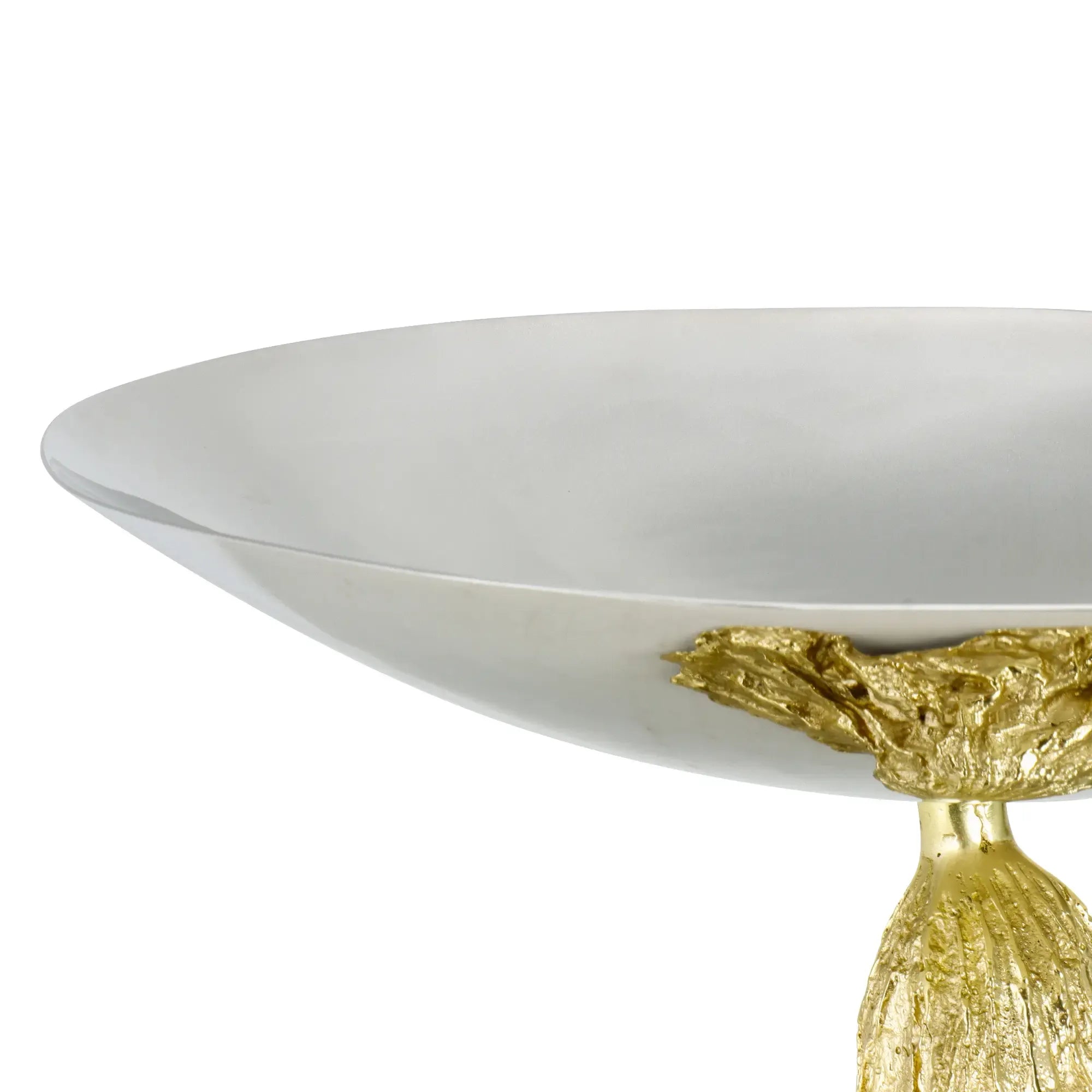 Fruchtschale - mit Goldfuß - Runde Designer Obstschale Stavro