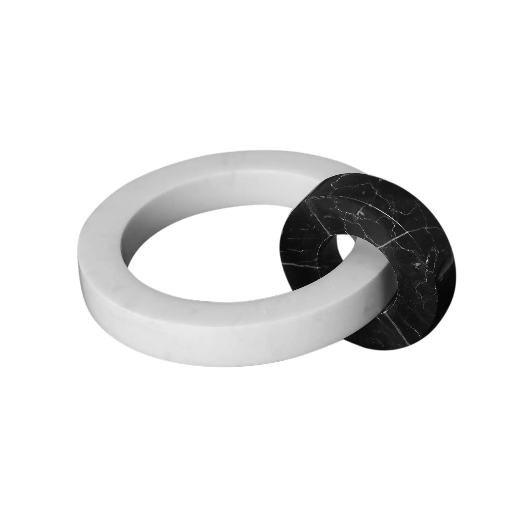 Dekoringe - rund aus Marmor - Modernes Design-Objekt 2 Ringe Deko Unity Rings Default Title