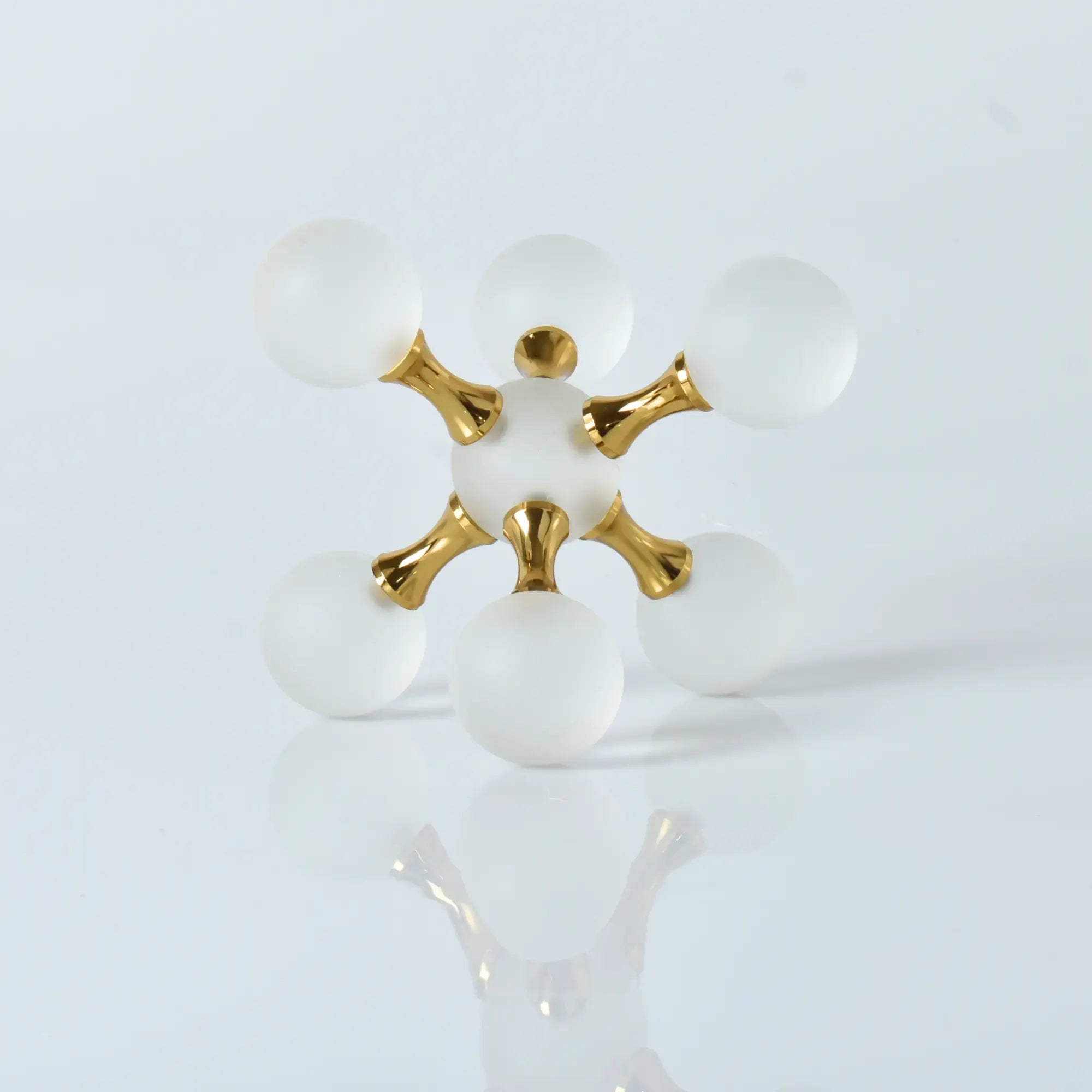 Dekoobjekt - aus Glaskugeln - Bücherregal Dekor Buchstütze Atomos Klein