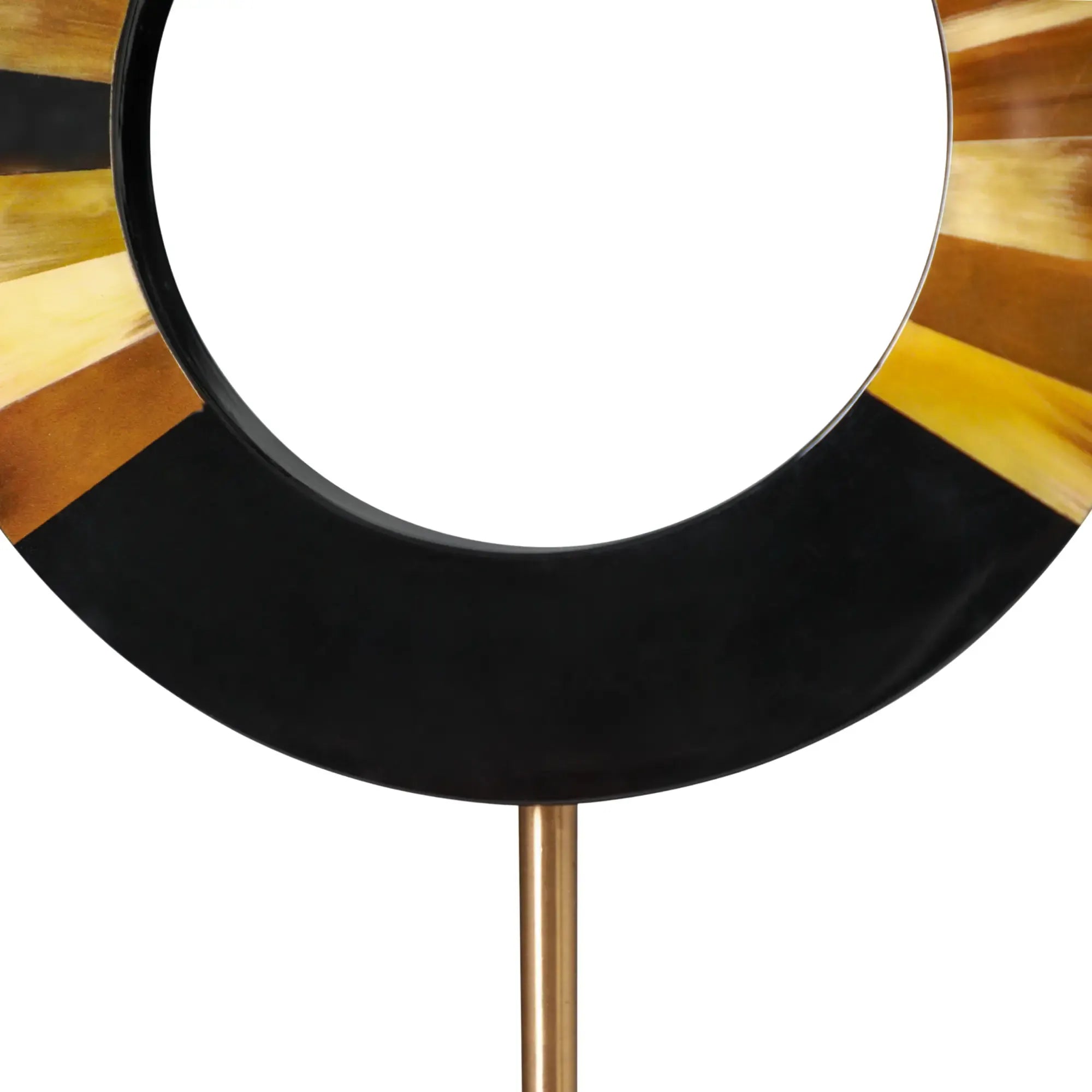 Dekoobjekt-Set - aus 3 Holzringen - Tisch und Regal Holzdekoration Designer Ringe Evidenza Gold