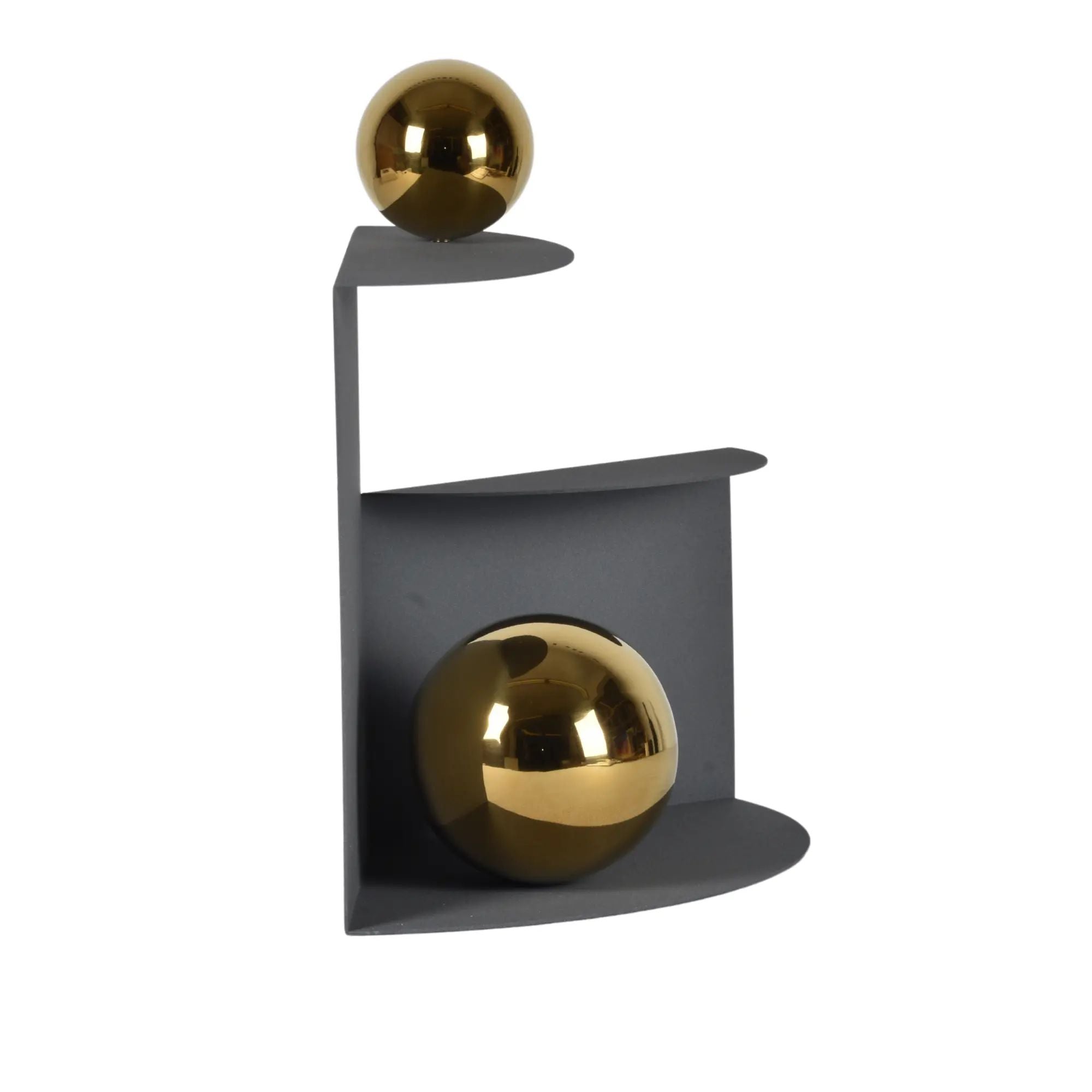Dekoobjekt - mit Goldkugeln - Dekoskulptur Regal- und Tischdeko Metall Géométrique Default Title