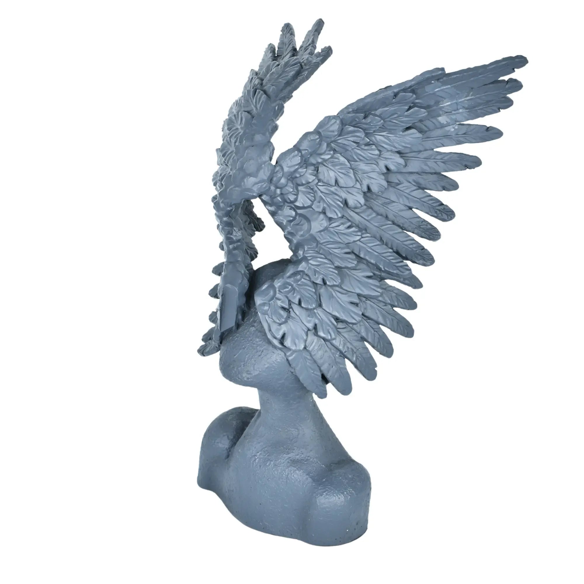 Dekofigur - Skulptur geflügelte Büste Ailes Argentées Default Title