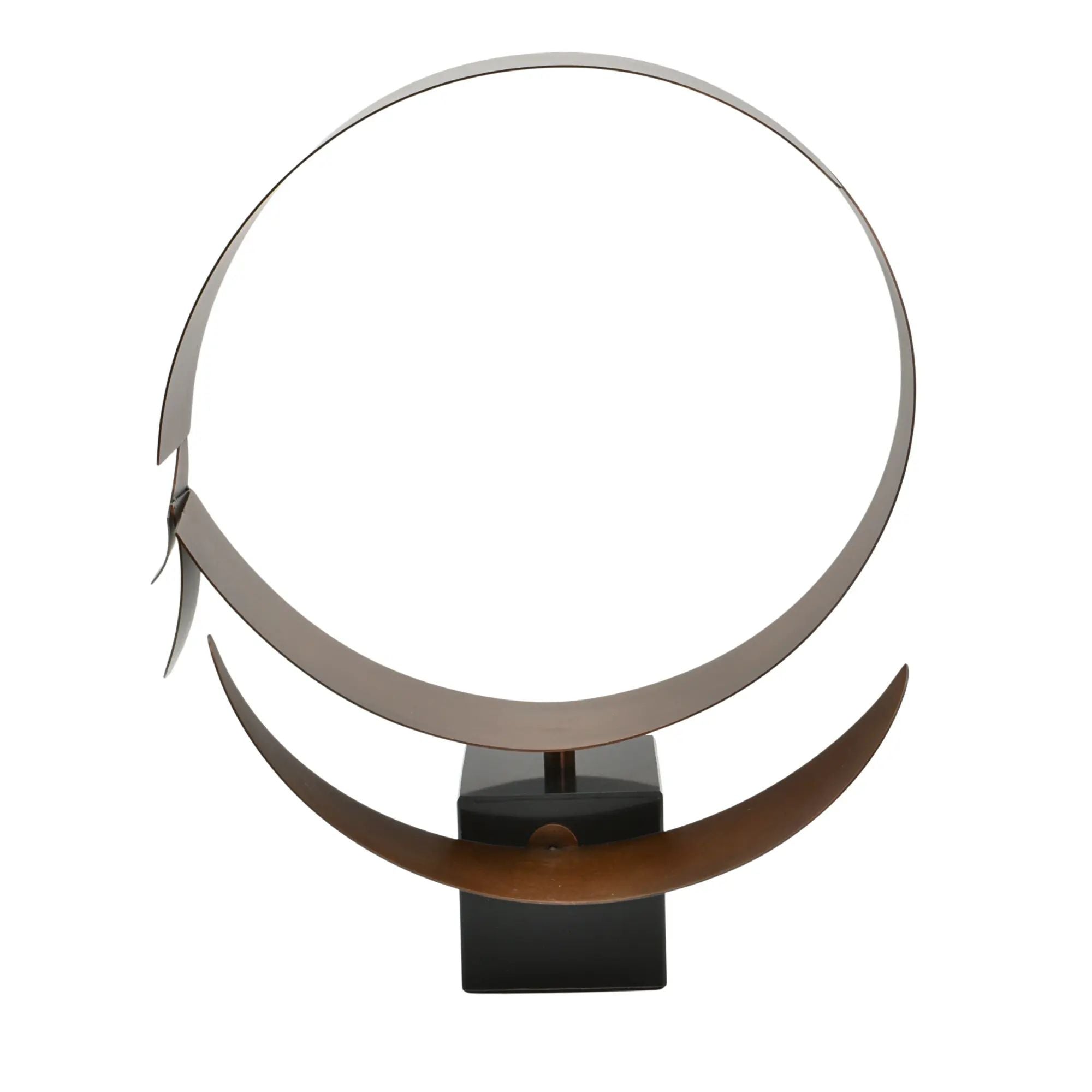 Dekoobjekt - Moderne Designskulptur aus Metall - Skulptur Avantgardistische Ringskulptur Orbis Æternis Default Title