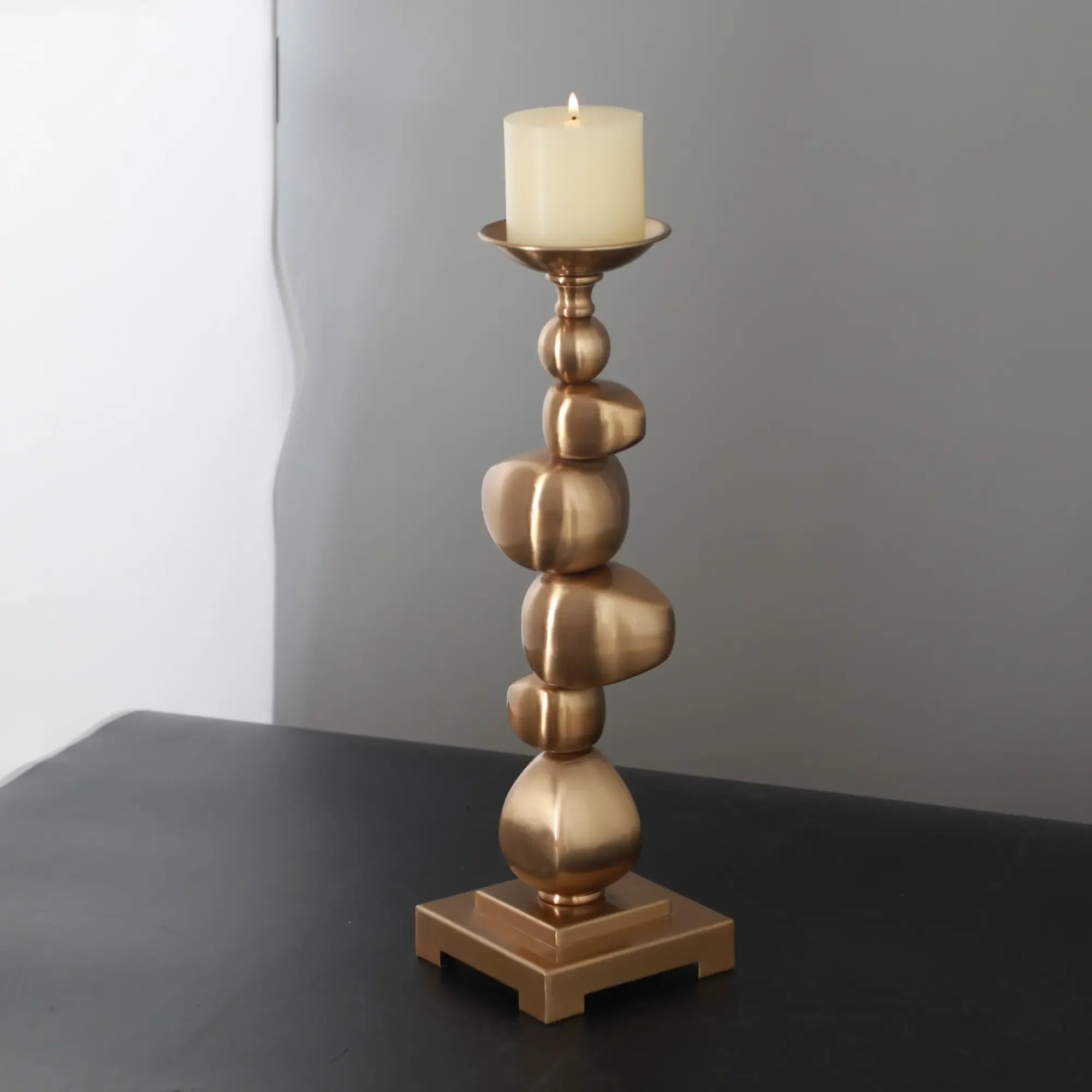 Kerzenständer - Gold Rund - Design Dekorativer Kerzenhalter CantoGold