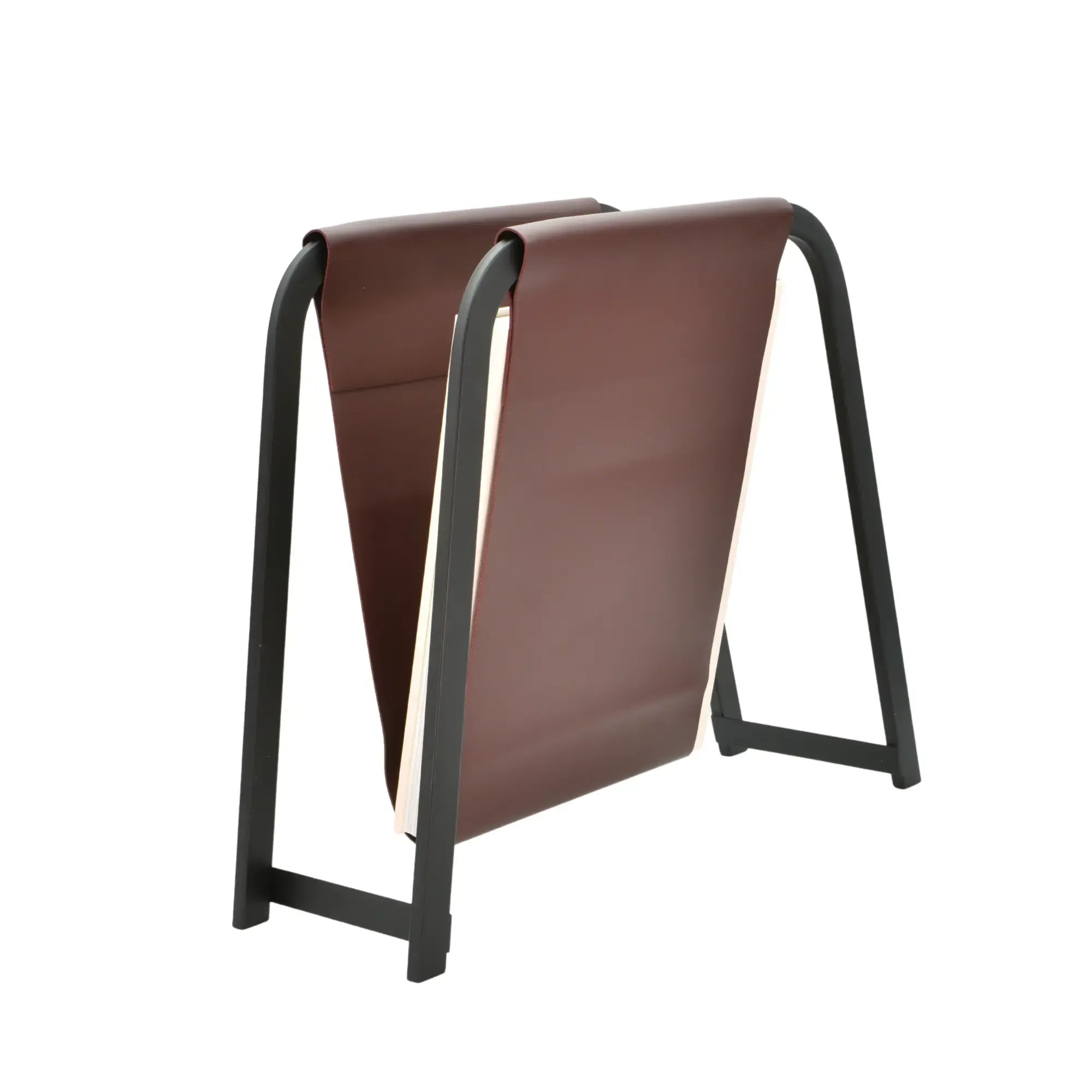 Zeitungsständer - Freistehend - Moderner Zeitschriftenhalter LireLux Weinrot