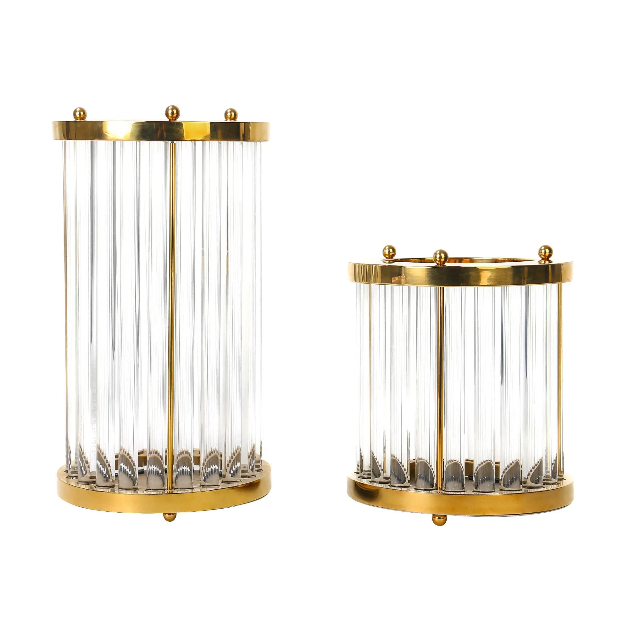 Kerzenständer - mit Glas - Design Kerzenhalter für Innen und Außen LuminousAura Groß