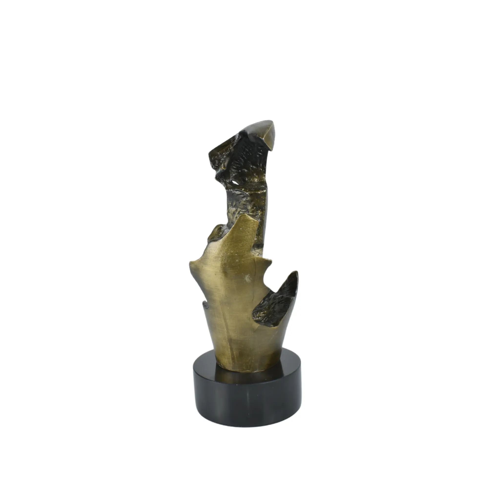 Stahlfigur - Moderne Metallskulptur - Abstraktes Deko-Objekt goldene Skulptur Eclipse Default Title