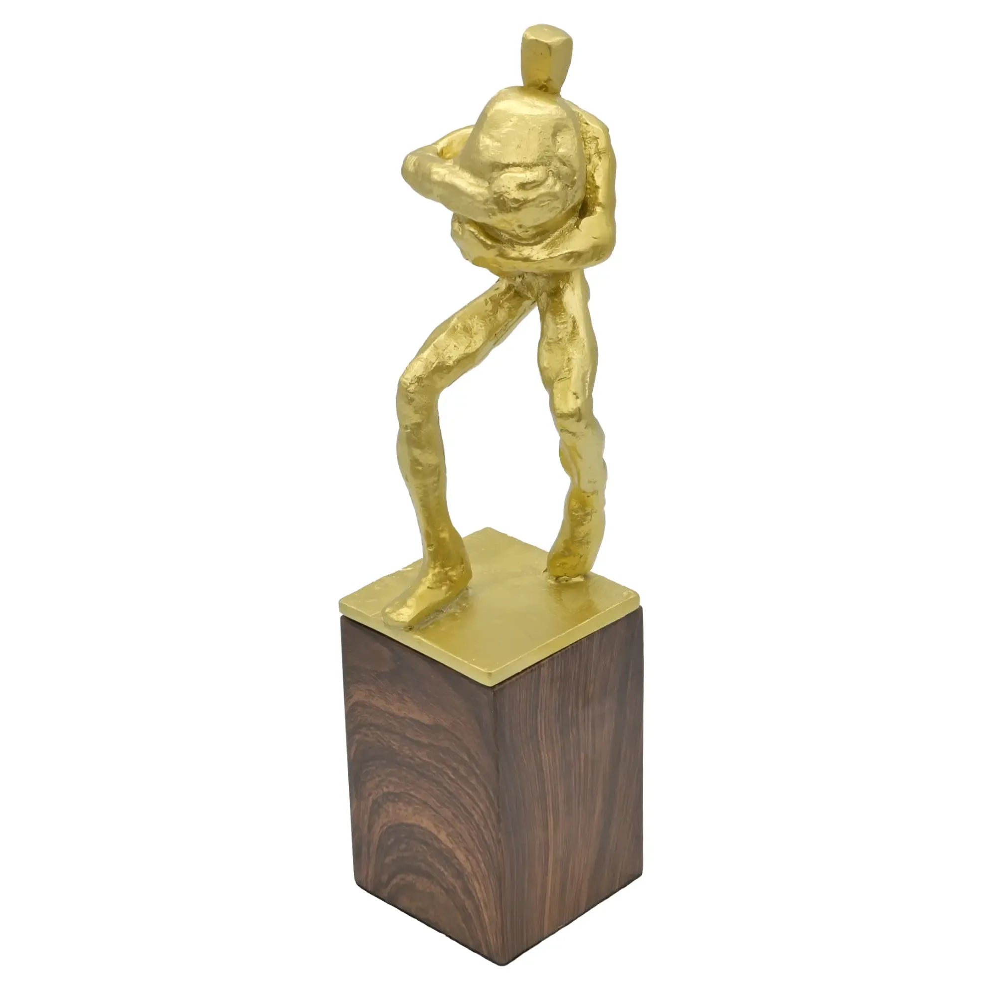 Dekofigur - Skulptur Ausdrucksstarke Tischfigur Fortitudo d’Or Gold