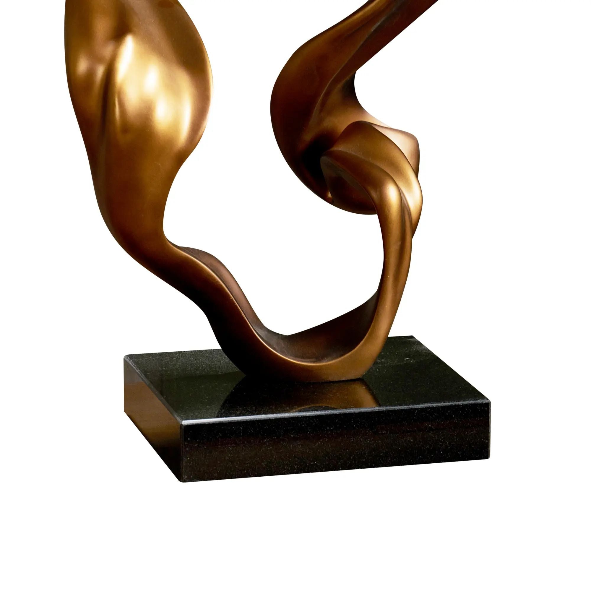 Dekoskulptur - bronzeoptik auf Gestell - Abstrakes Deko-Objekt Kunstfigur Fluido Antico Default Title