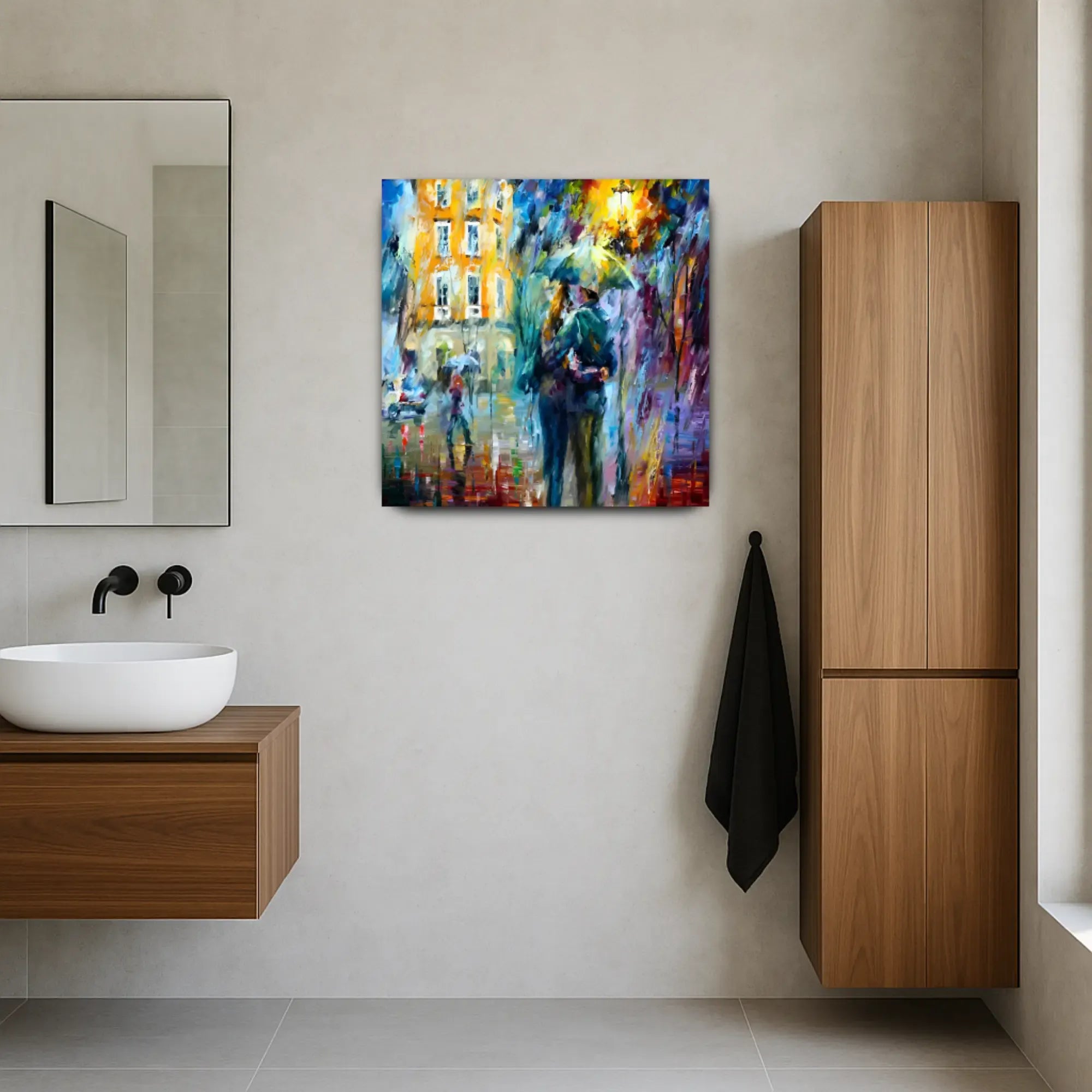 Großes Gemälde - Amor Bajo la Lluvia