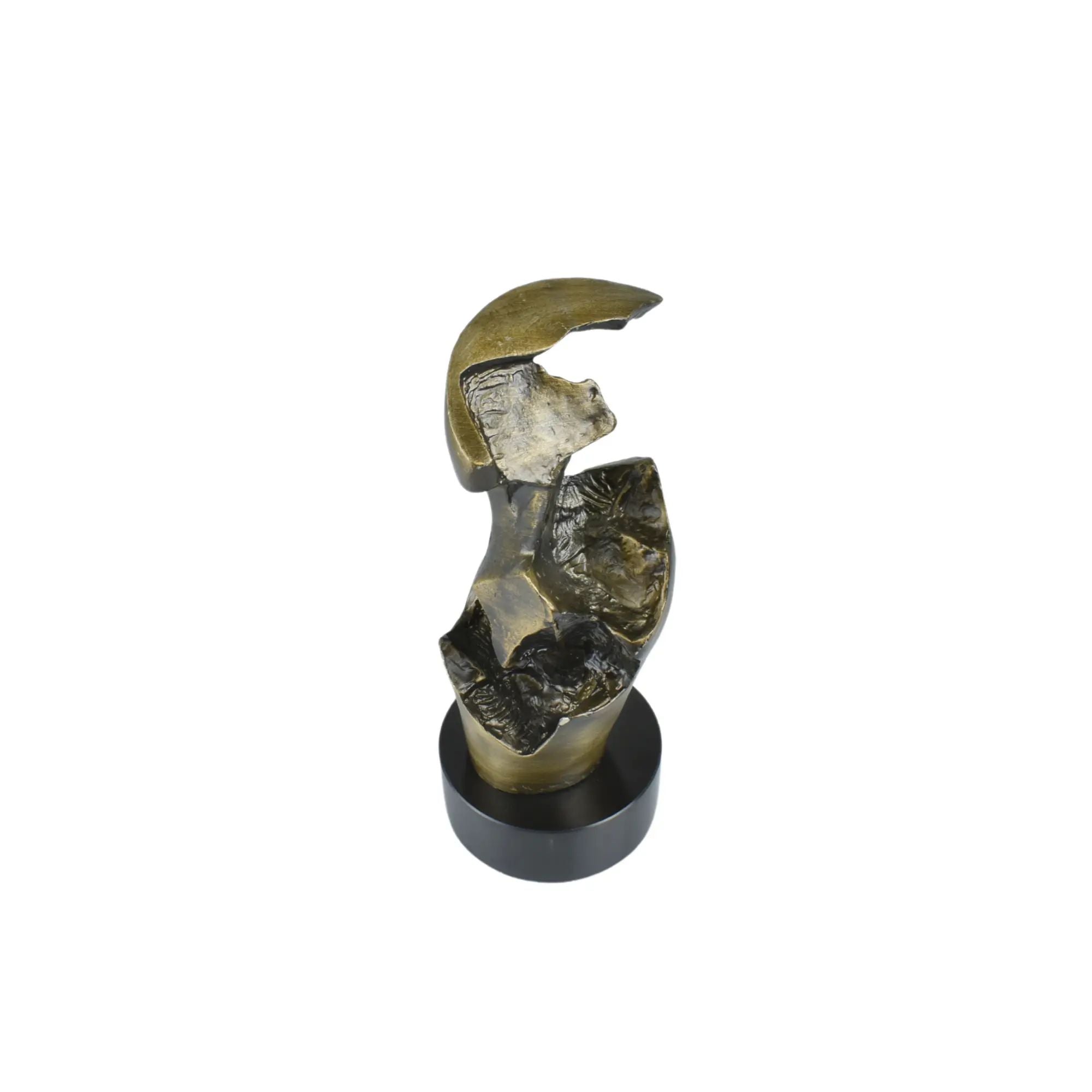 Stahlfigur - Moderne Metallskulptur - Abstraktes Deko-Objekt goldene Skulptur Eclipse Default Title