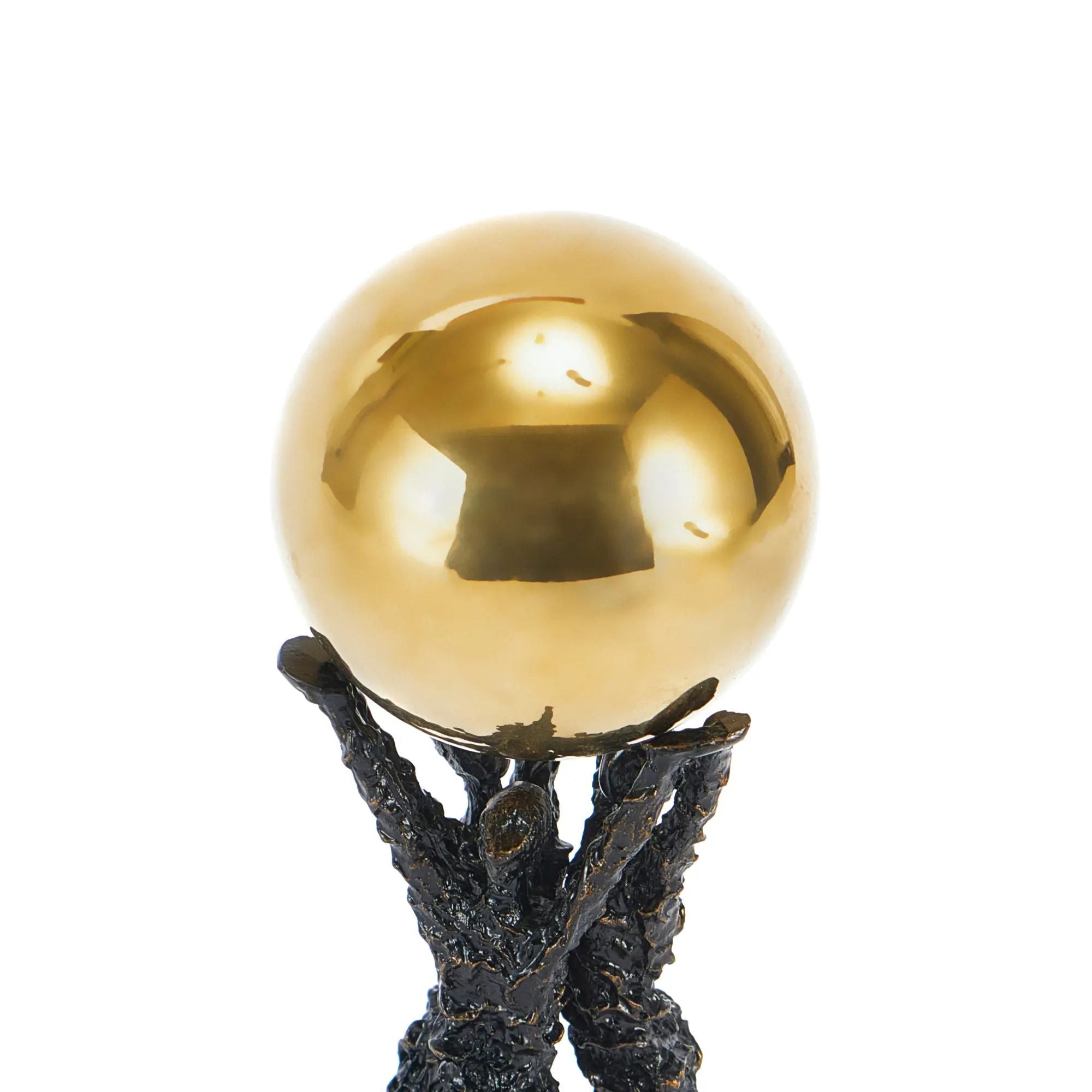 Dekofigur - mit Goldkugel - Metallskulptur Symbolfigur Teatro Default Title