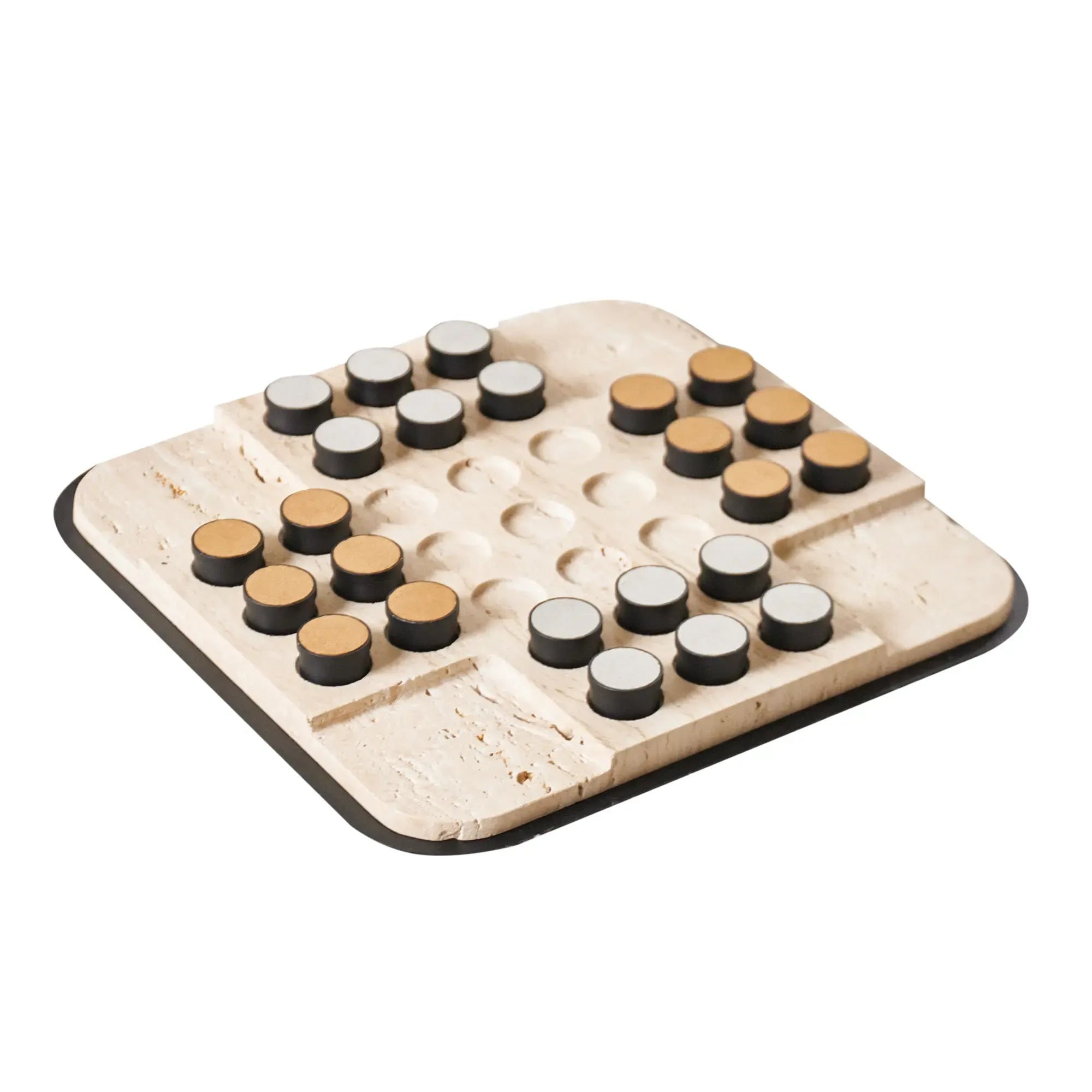 Tischspiel - Solitär-Spiel - Luxus Tic-Tac-Toe Brettspiel Ludus Magnus