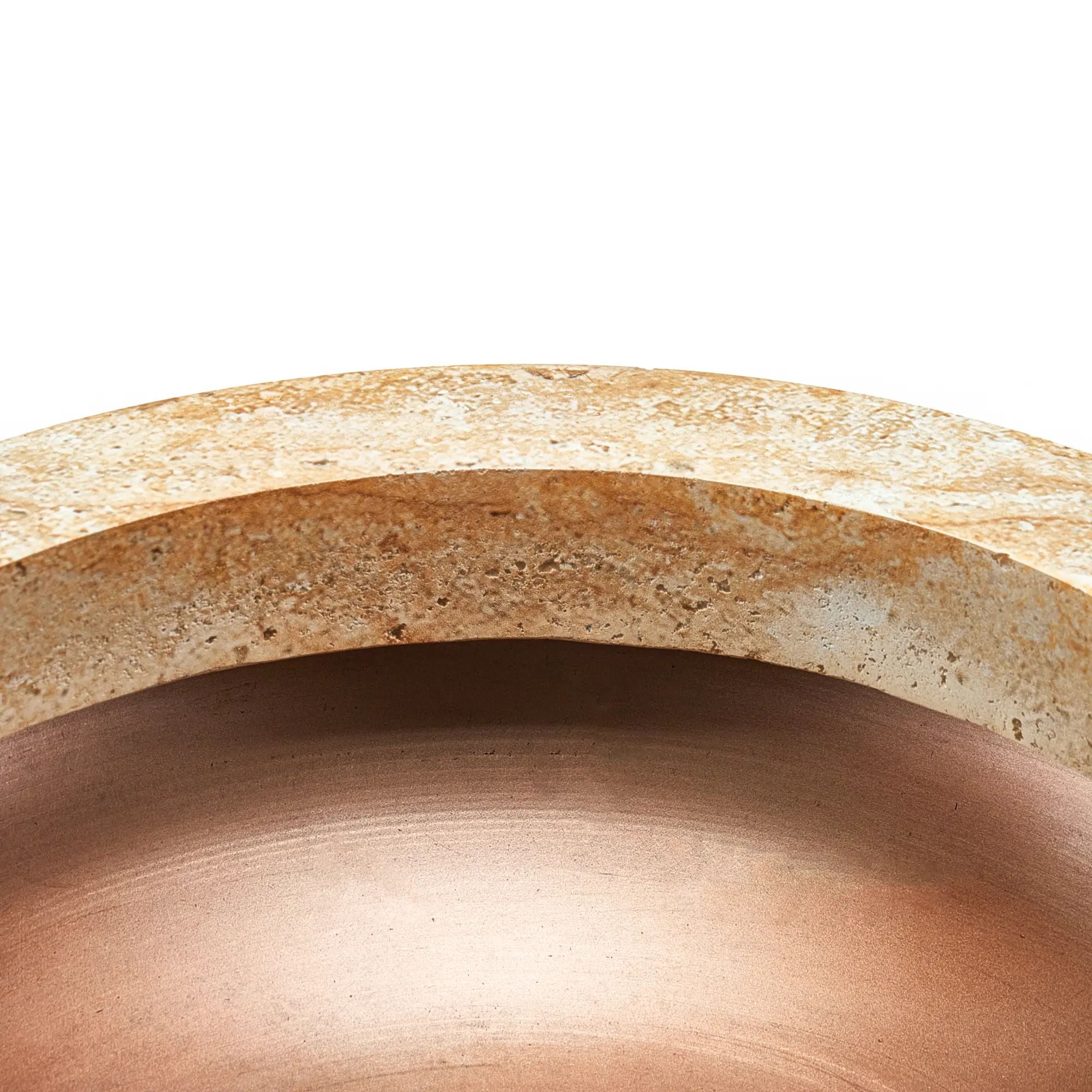 Runde-Schale - auf Kugelfüßen - Deko-und Obstschale Romano Beige