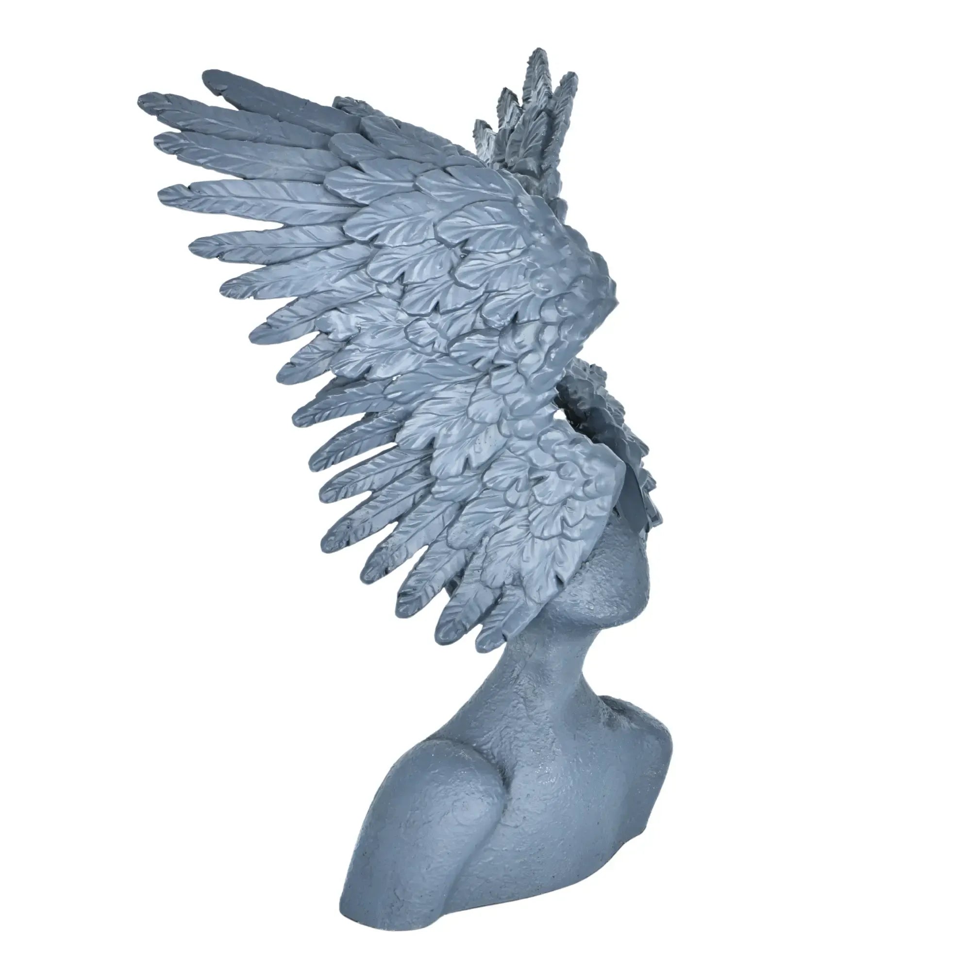 Dekofigur - Skulptur geflügelte Büste Ailes Argentées Default Title