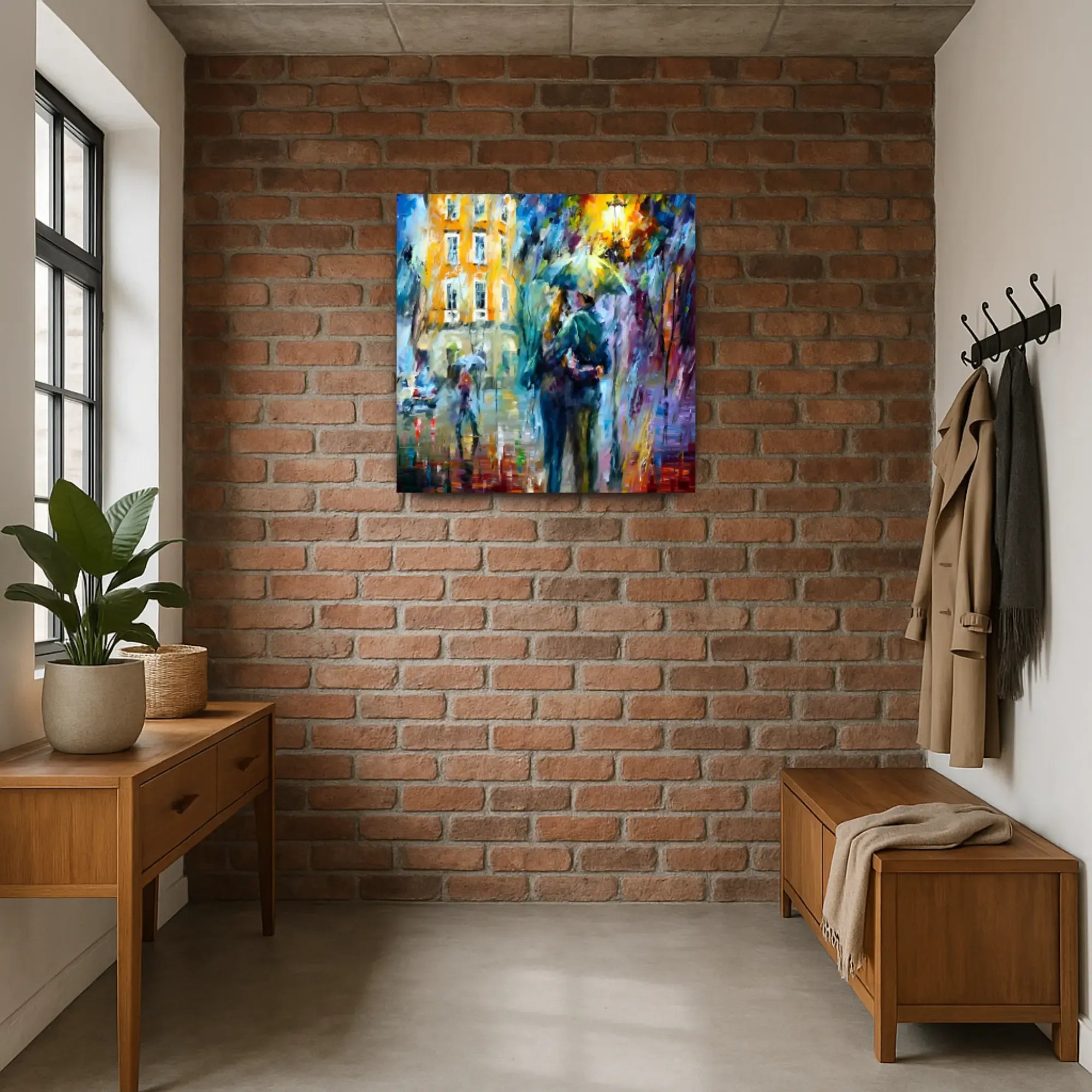 Großes Gemälde - Amor Bajo la Lluvia