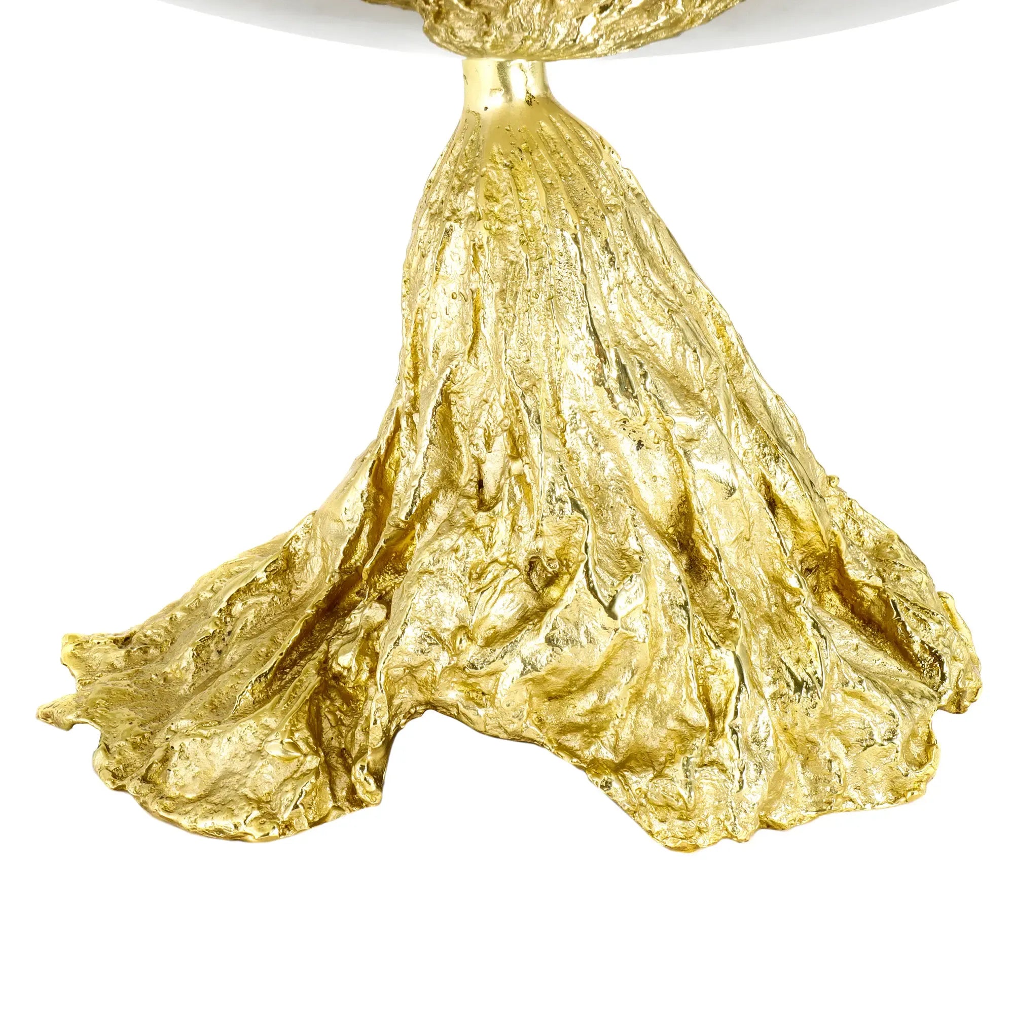 Fruchtschale - mit Goldfuß - Runde Designer Obstschale Stavro