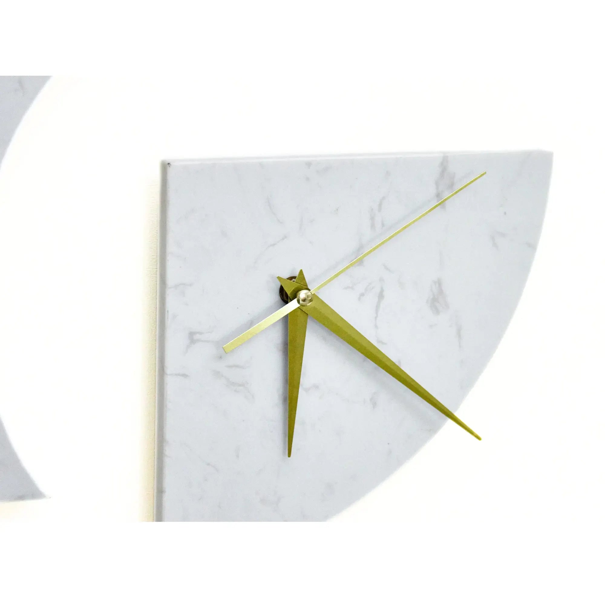 Wanduhr - zweiteilig aus Marmor Modernes Wanddeko - Goldzeiger Dekouhr Marble Time