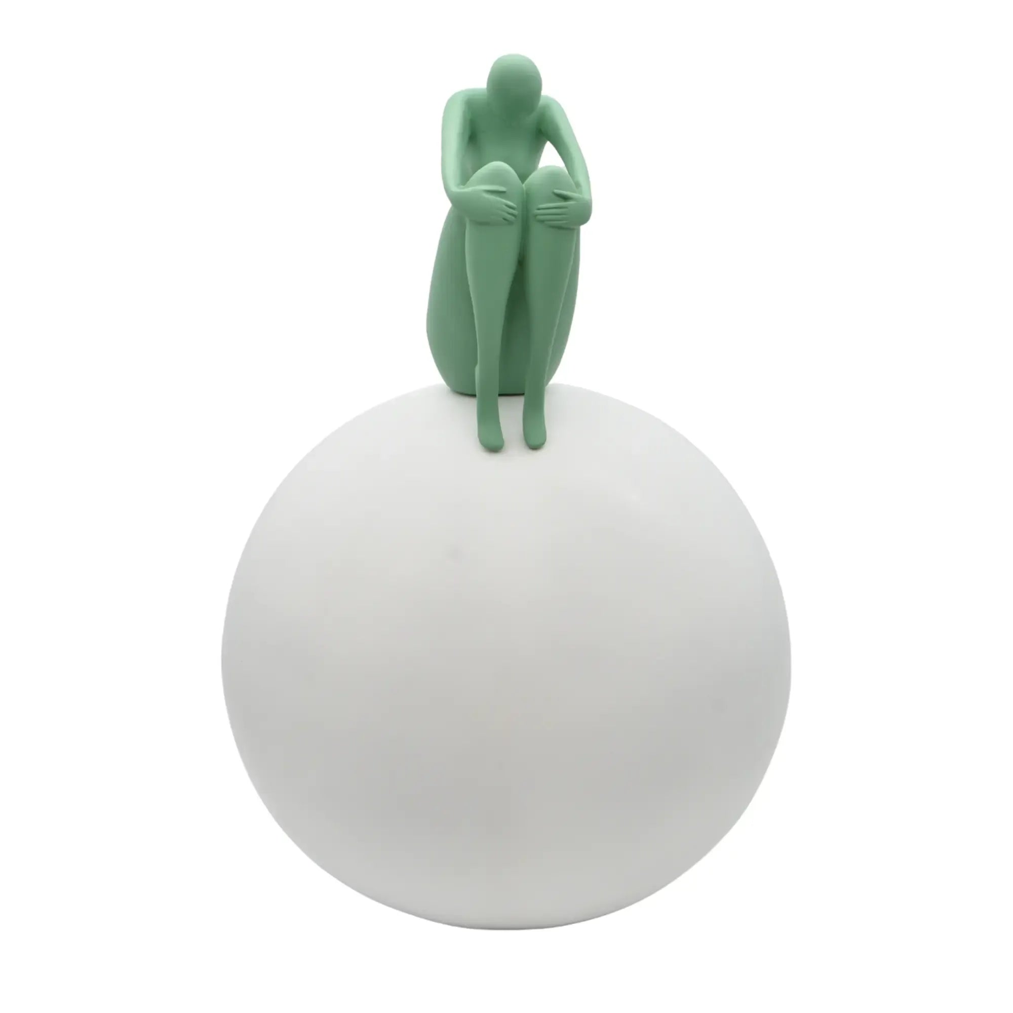 Dekofigur - Abstrakte Skulptur Statement-Figur Sisyphos Orbis Grün