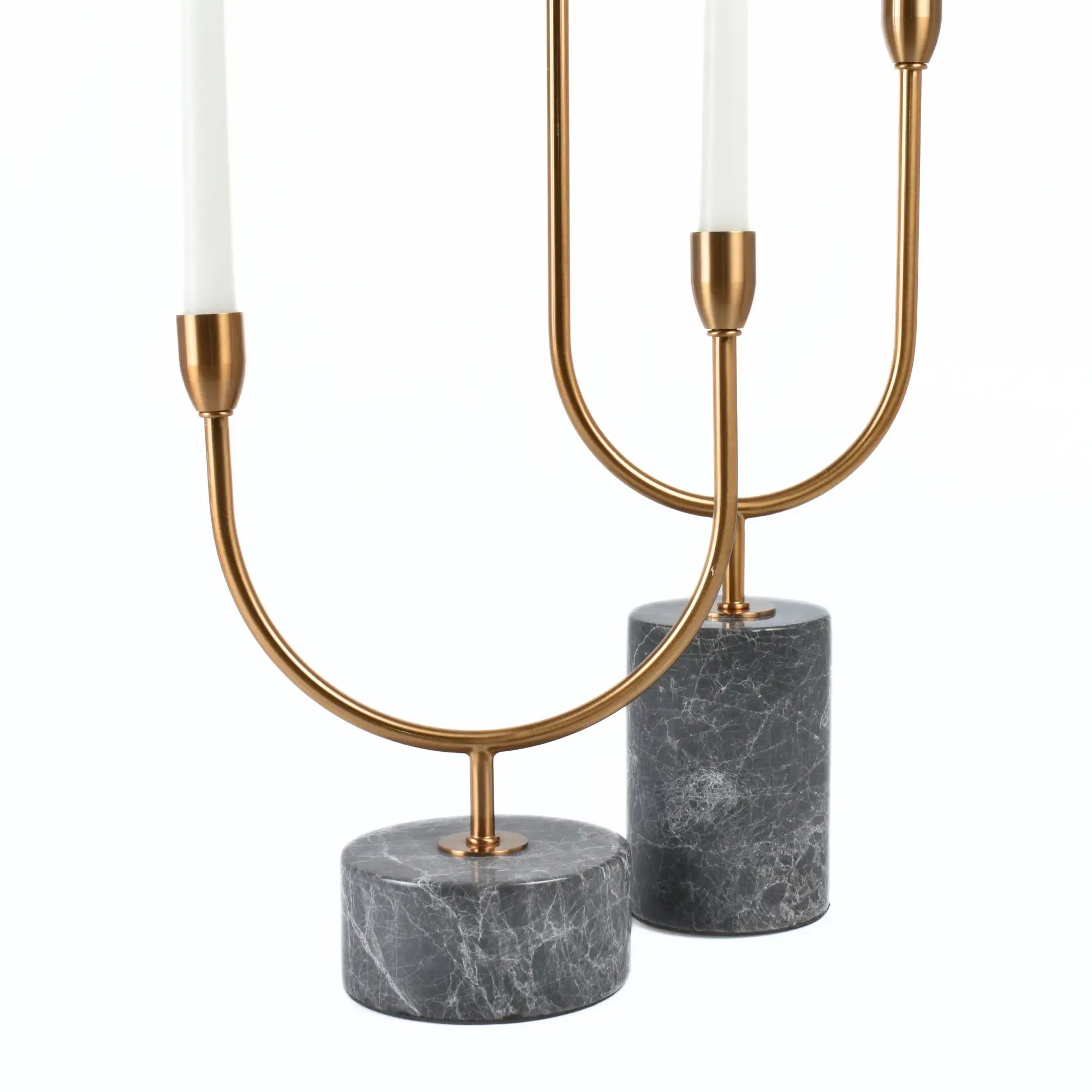 Kerzenständer - U-Form Stabkerzen - Zweiflammiger Kerzenleuchter EternalDuo Groß