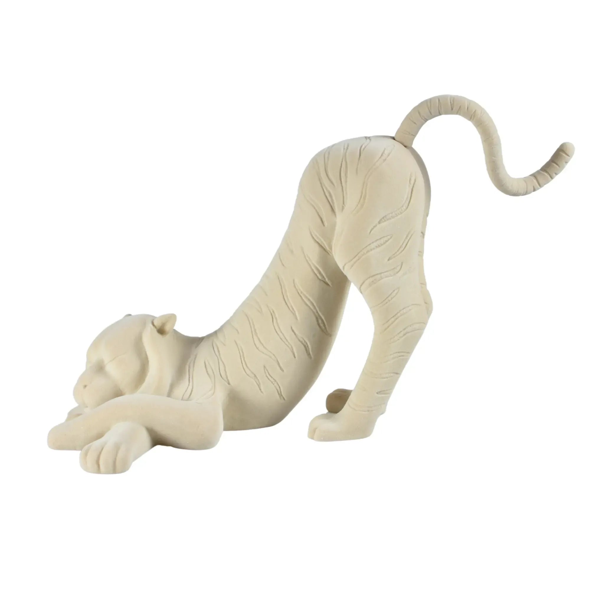 Samtfigur - beflockt - Deko- Designobjekt Figur aus Samt Tiger Sereno