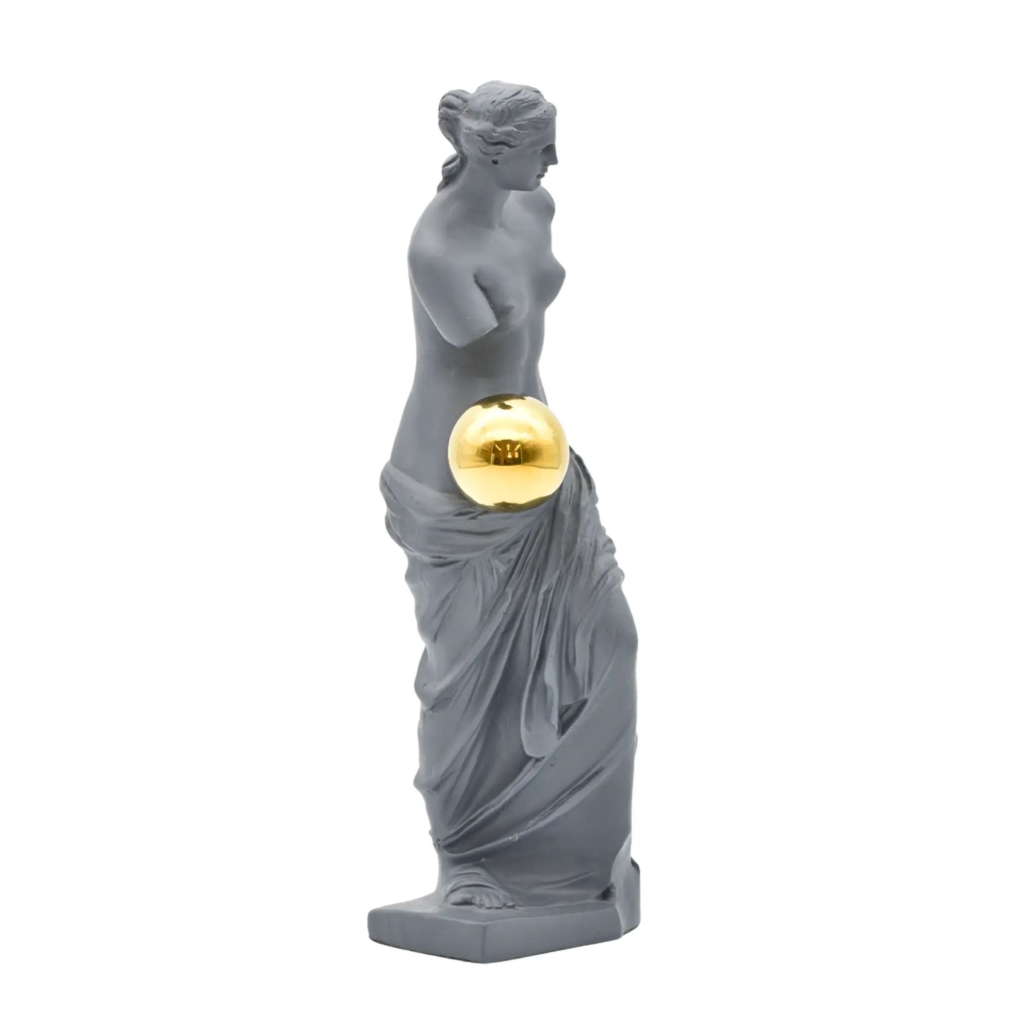 Dekofigur - Skulptur Klassische Büste mit goldener Sphäre Venus Aurea Default Title